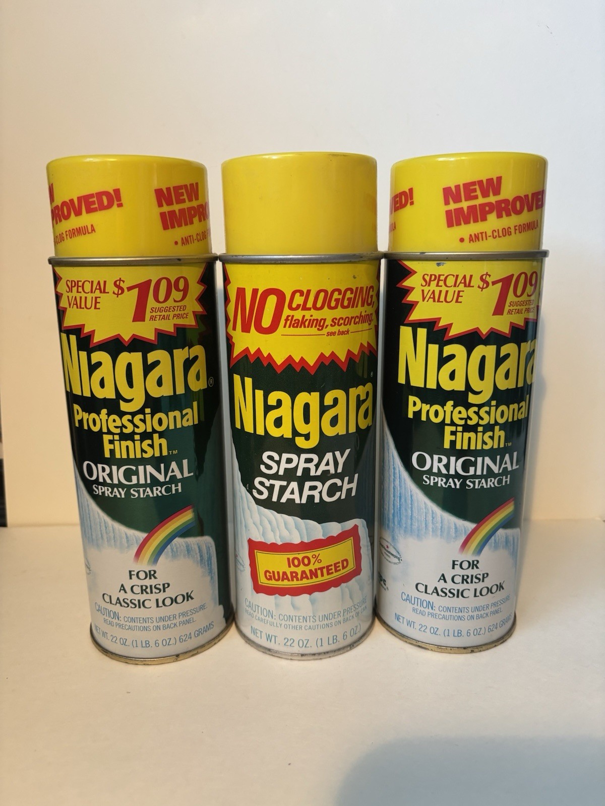 Vintage Niagara Spray Starch Lot 22oz Can NOS Niagara Falls Graphic USA