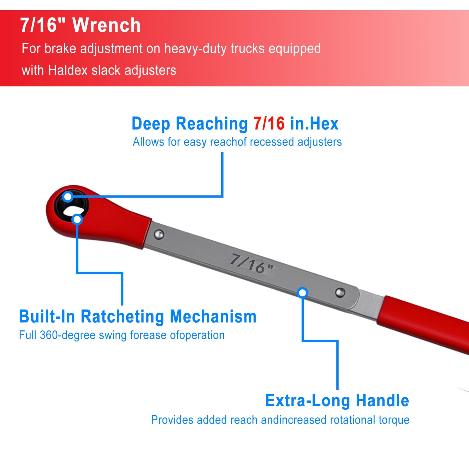 JAVENYIMAN 4Pcs/Set Automatic Slack Adjuster Release Tool Wrench Fork End...
