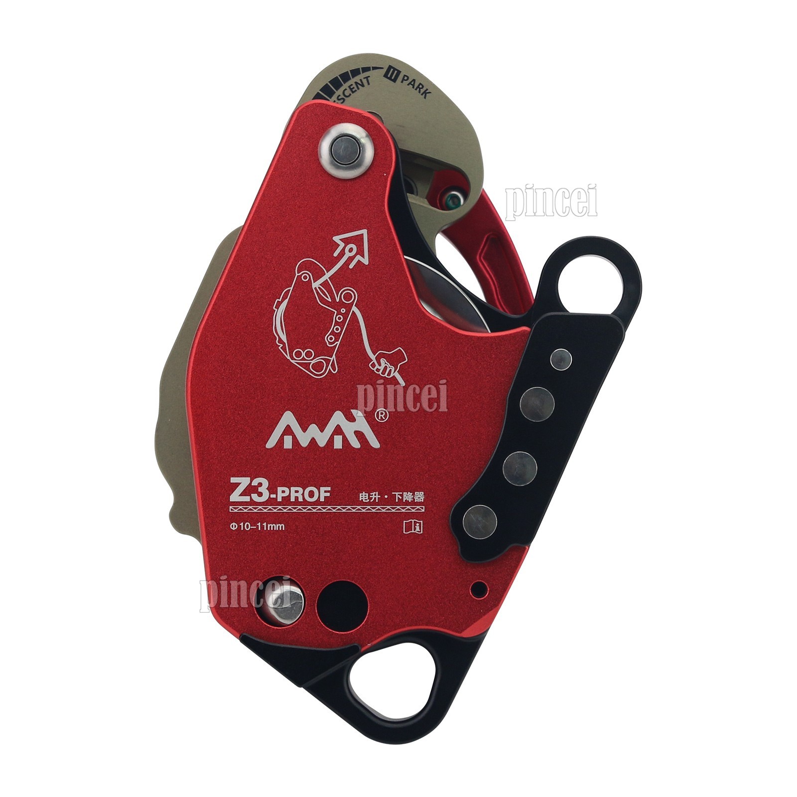 Z3-PROF Red Ascent Descent Device Ascender Descender Device (with Tool Box)