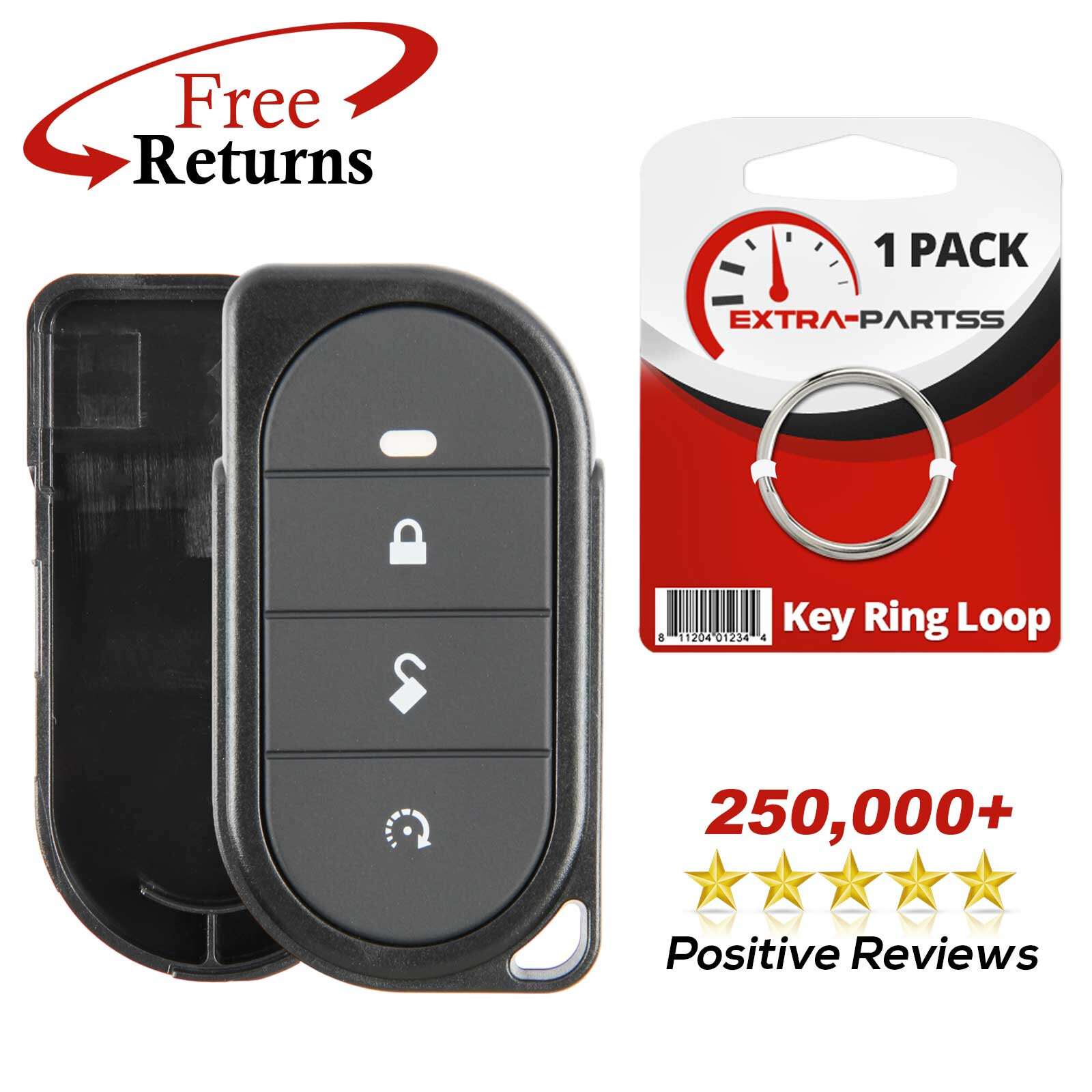 Remote Shell Case Pad Replacement No Electronics For Viper Aftermarket (7146V)