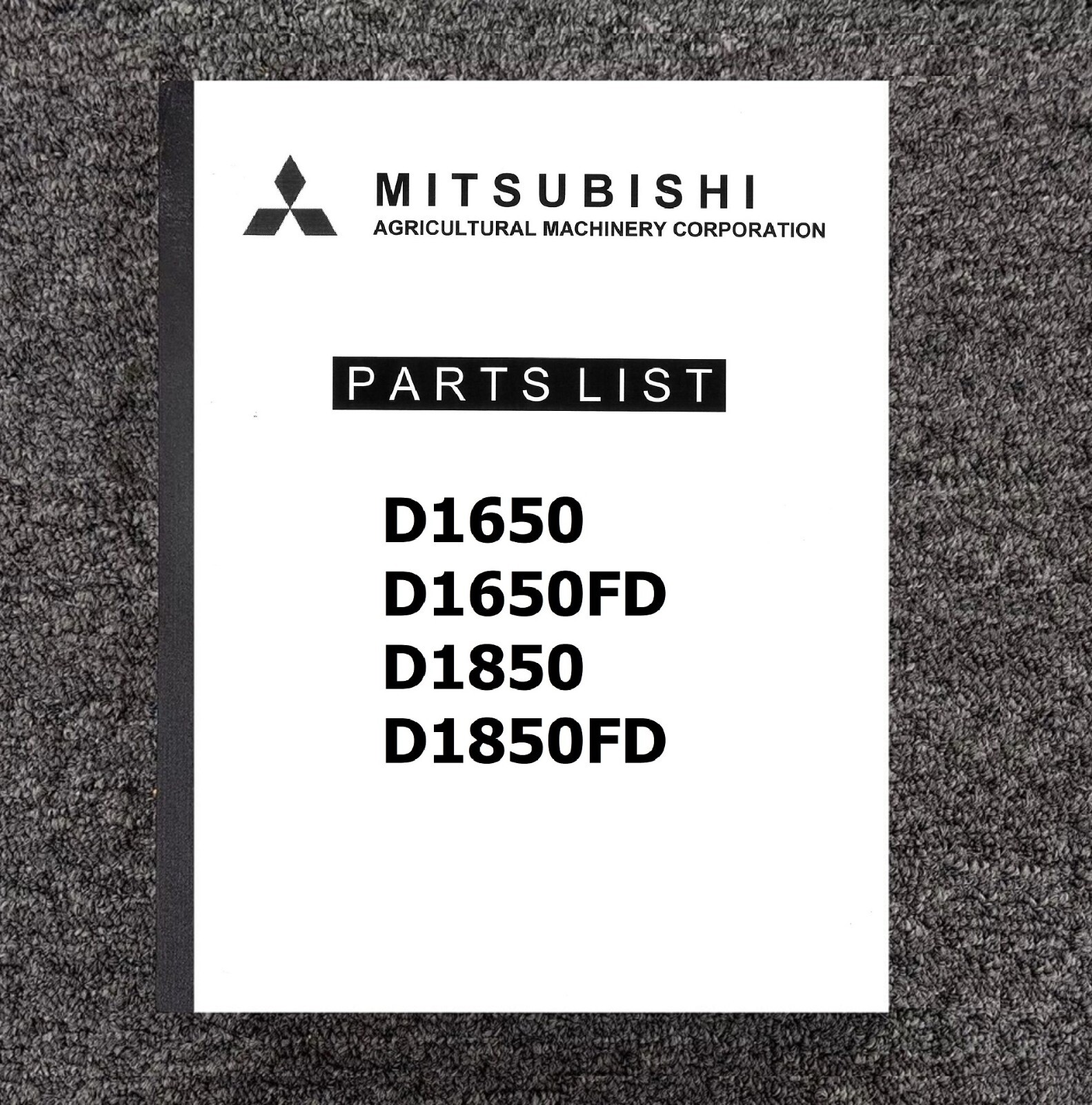 D1650 D1650FD Tractor Service Parts List Manual Fits Mitsubishi D1850 D1850FD