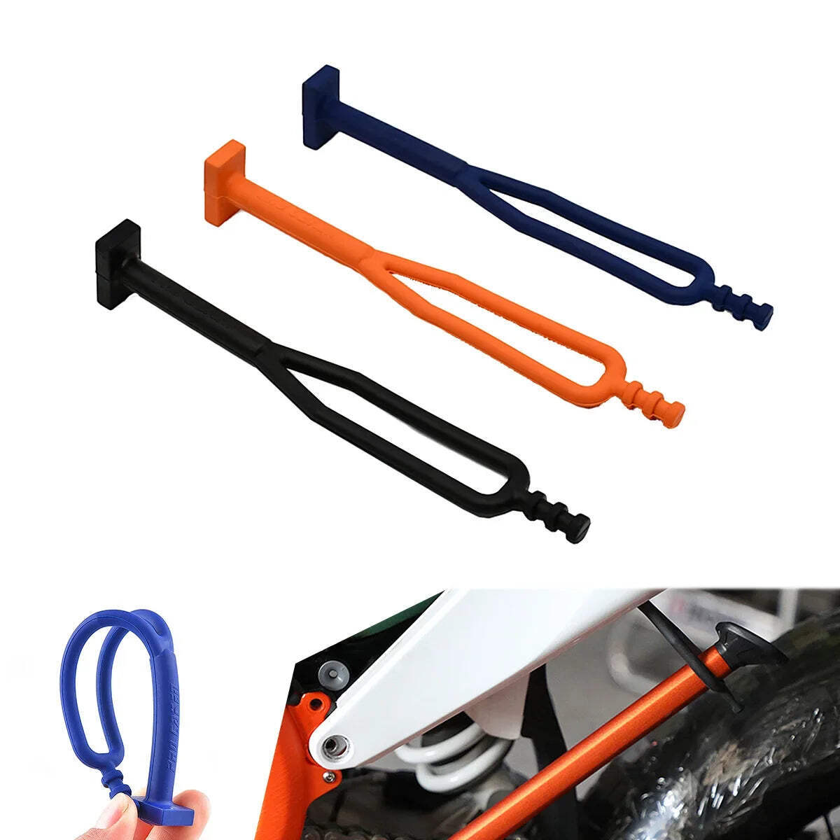 Motocross Rubber Kickstand Side Stand Strap For KTM XC XCW XC-W TPI EXC EXC-F Si