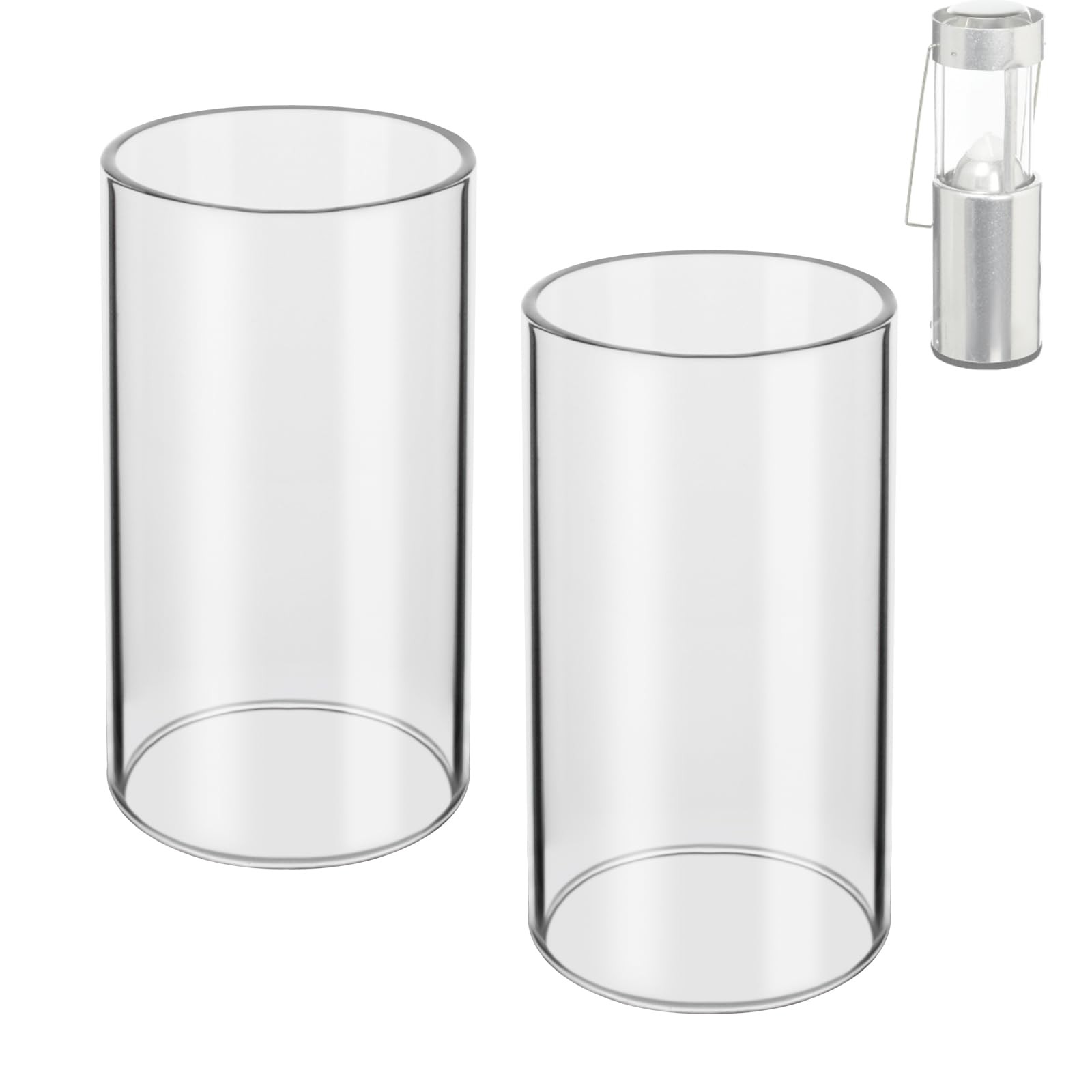 LVACODV 2-Pack Compatible Replacement Glass 1.5"L x 1.5"W x 3"H, transparent
