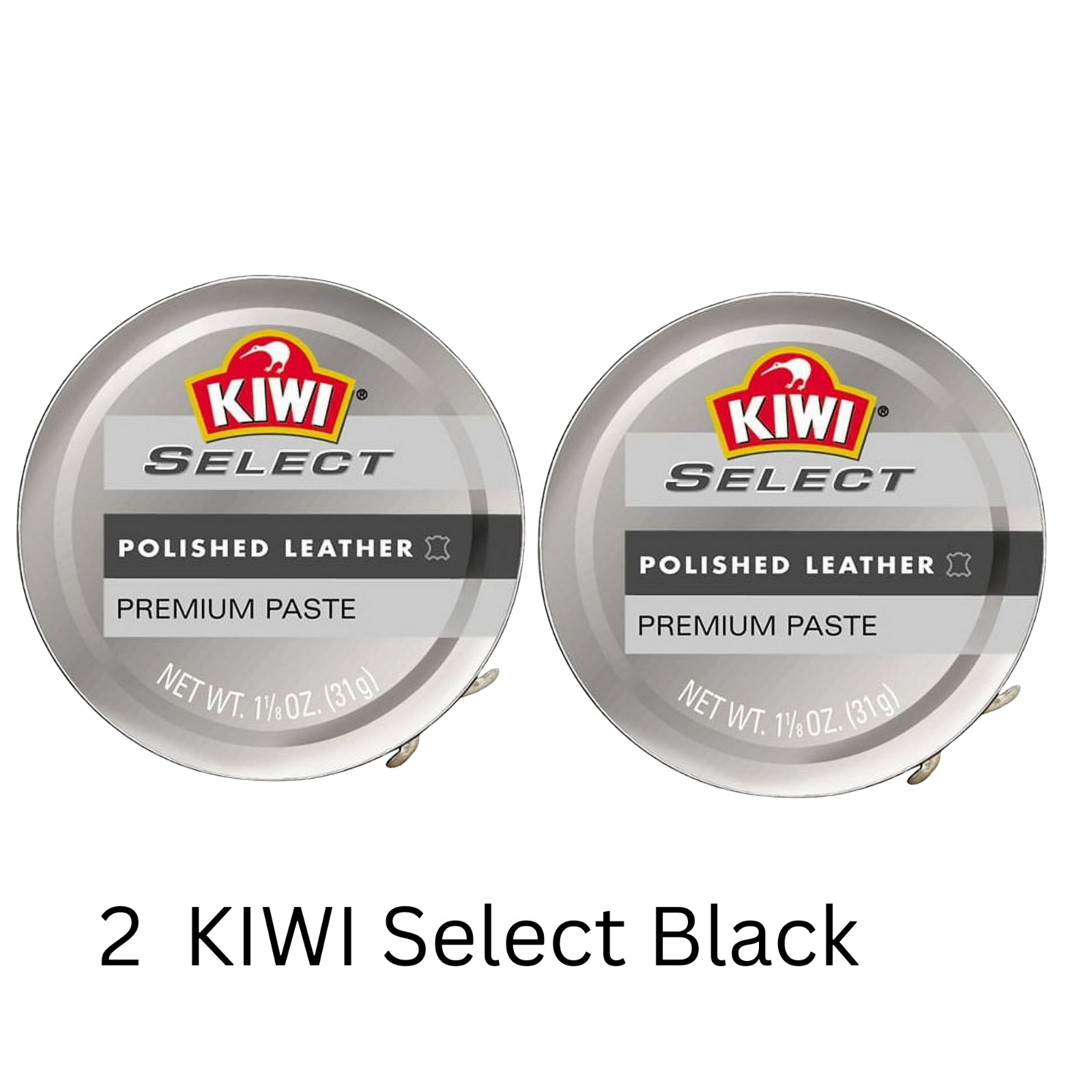 New 2 Pack Kiwi Select Black  Polished Leather Premium Paste