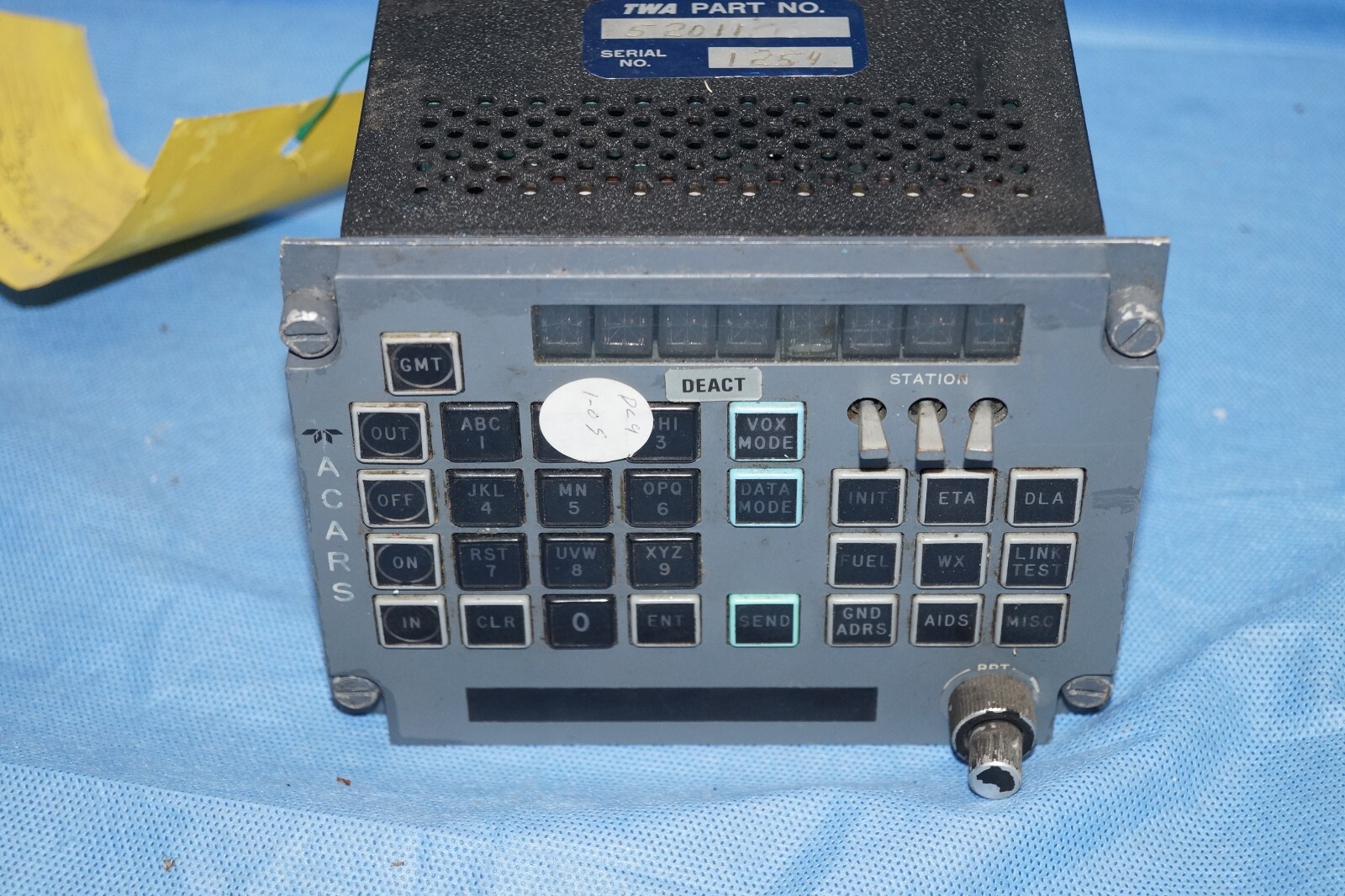 ACARS Control Unit 2225888-7  Servicable As Removed Teledyne DC9 TWA