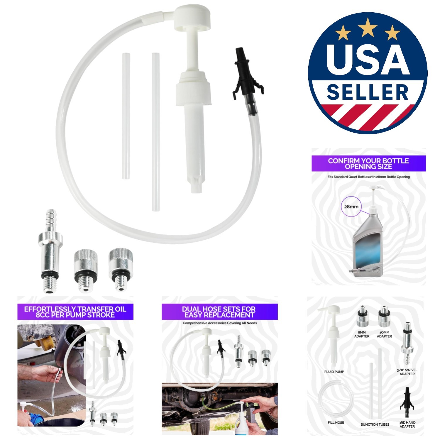 Efficient Transmission Fluid Transfer Extractor Kit for Cars & Marine Engines