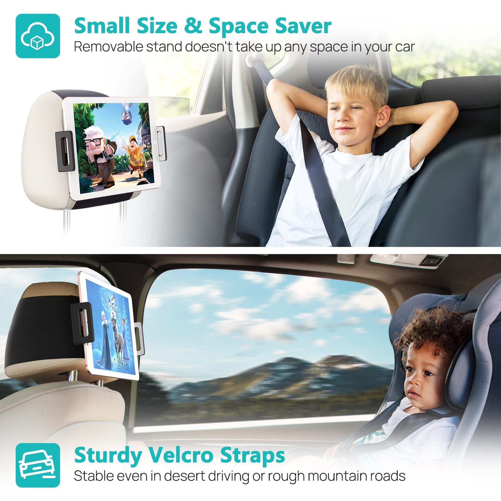 Abemala 2 Pack Car Headrest Tablet Holder, iPad Holder for 2 Pack, 2