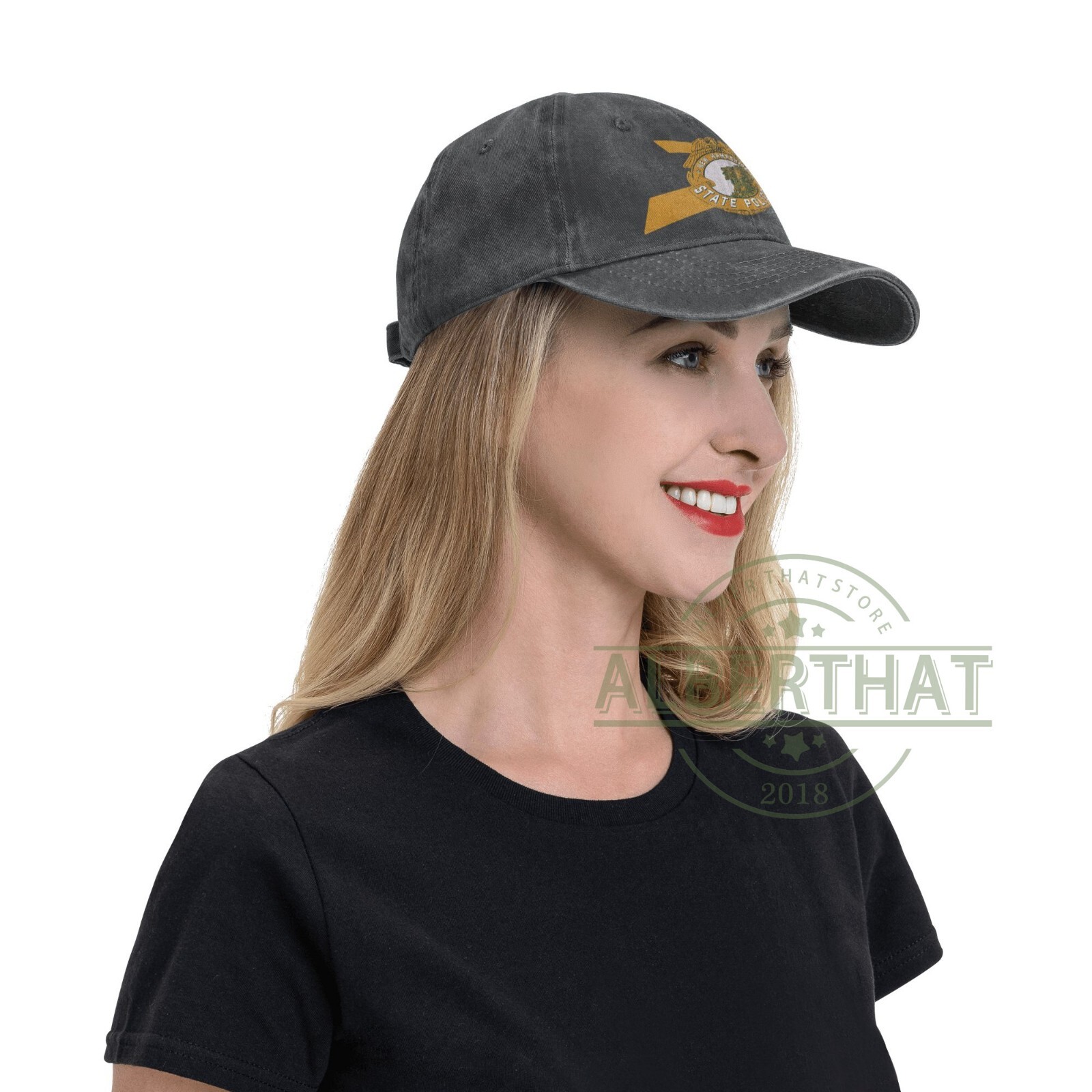 New Hampshire State Police Unisex Denim Hat Adjustable Baseball Cap