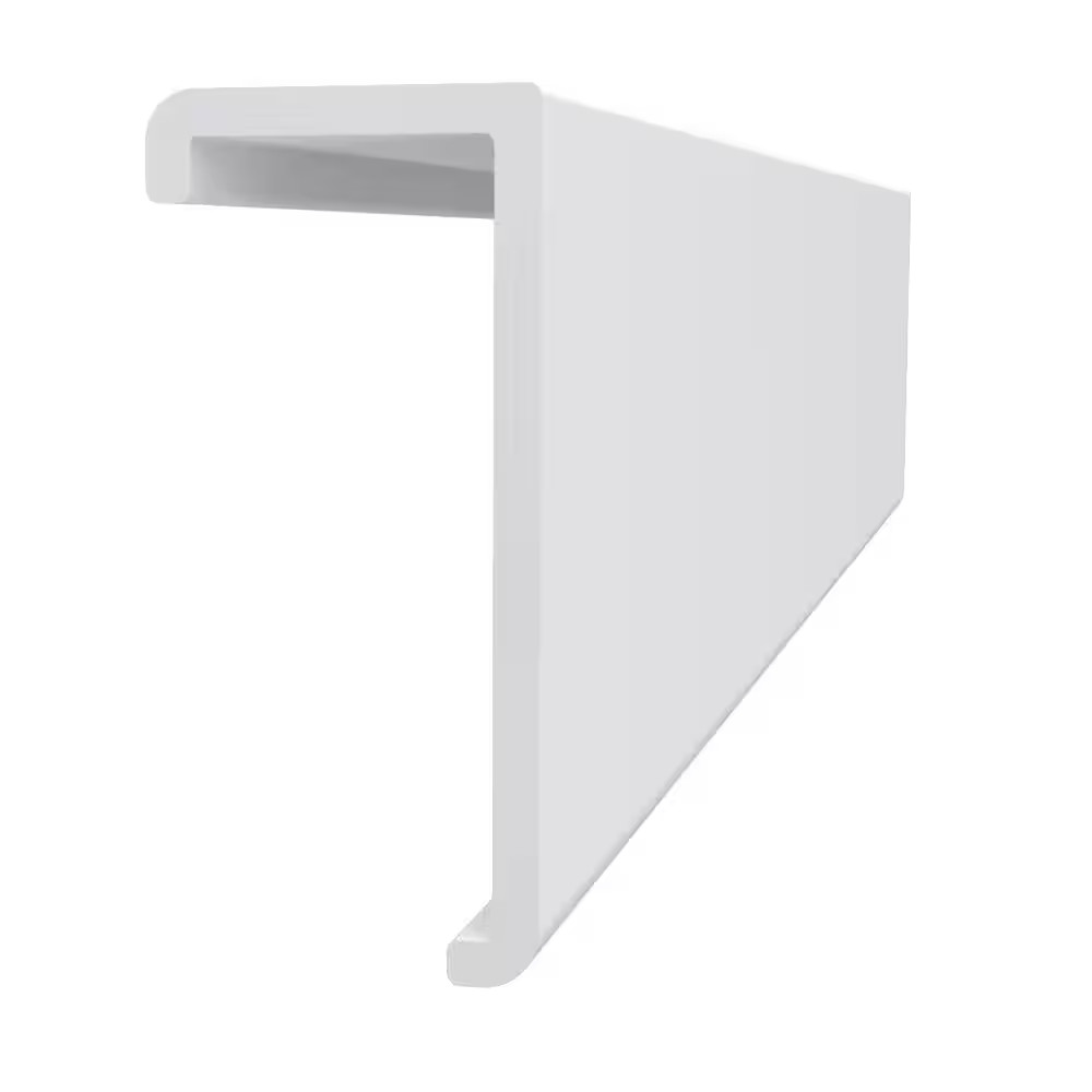 8 Ft PVC Slatwall Top Cap White (2-Pack)