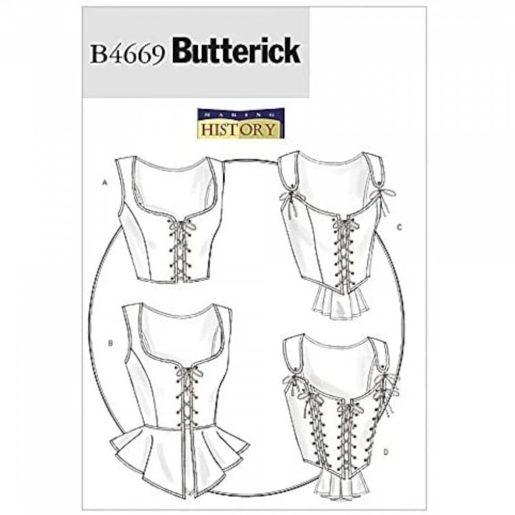 Butterick 4669 Sewing Pattern for Misses Making History Corset,Size: 14-16-18-20