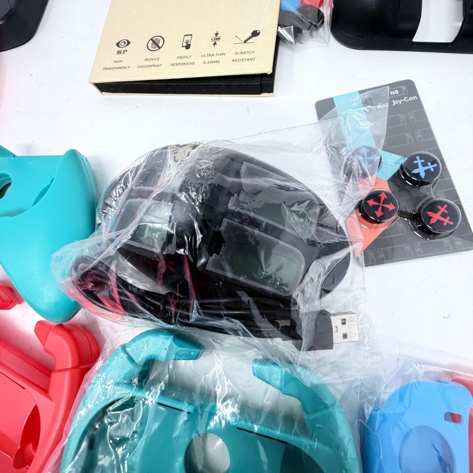 Unbranded Accessory Bundle Nintendo Switch One Size Multicolor Cases Wheels Caps