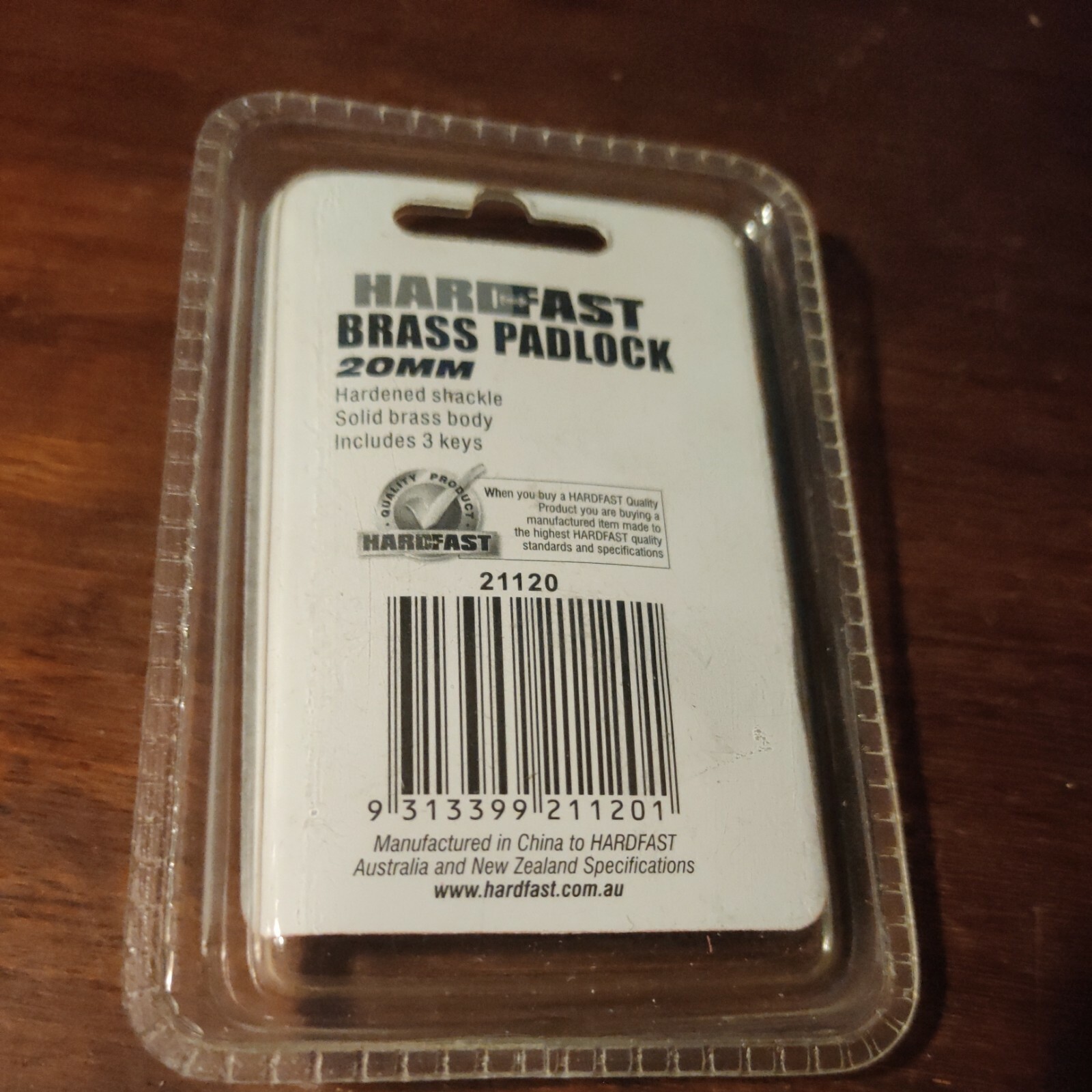 Brass Padlock 20mm Includes Three Keys HardFast