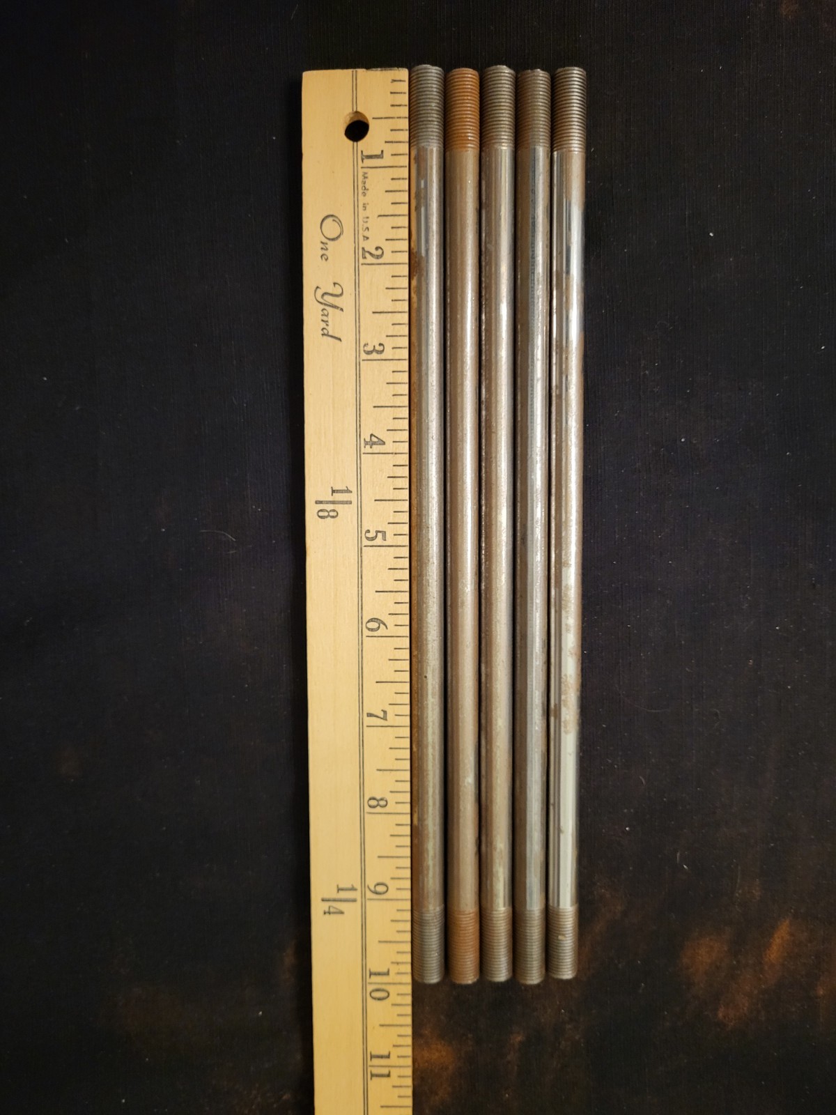 Steel Lamp Rods 10" and 11"  Lot of  10
