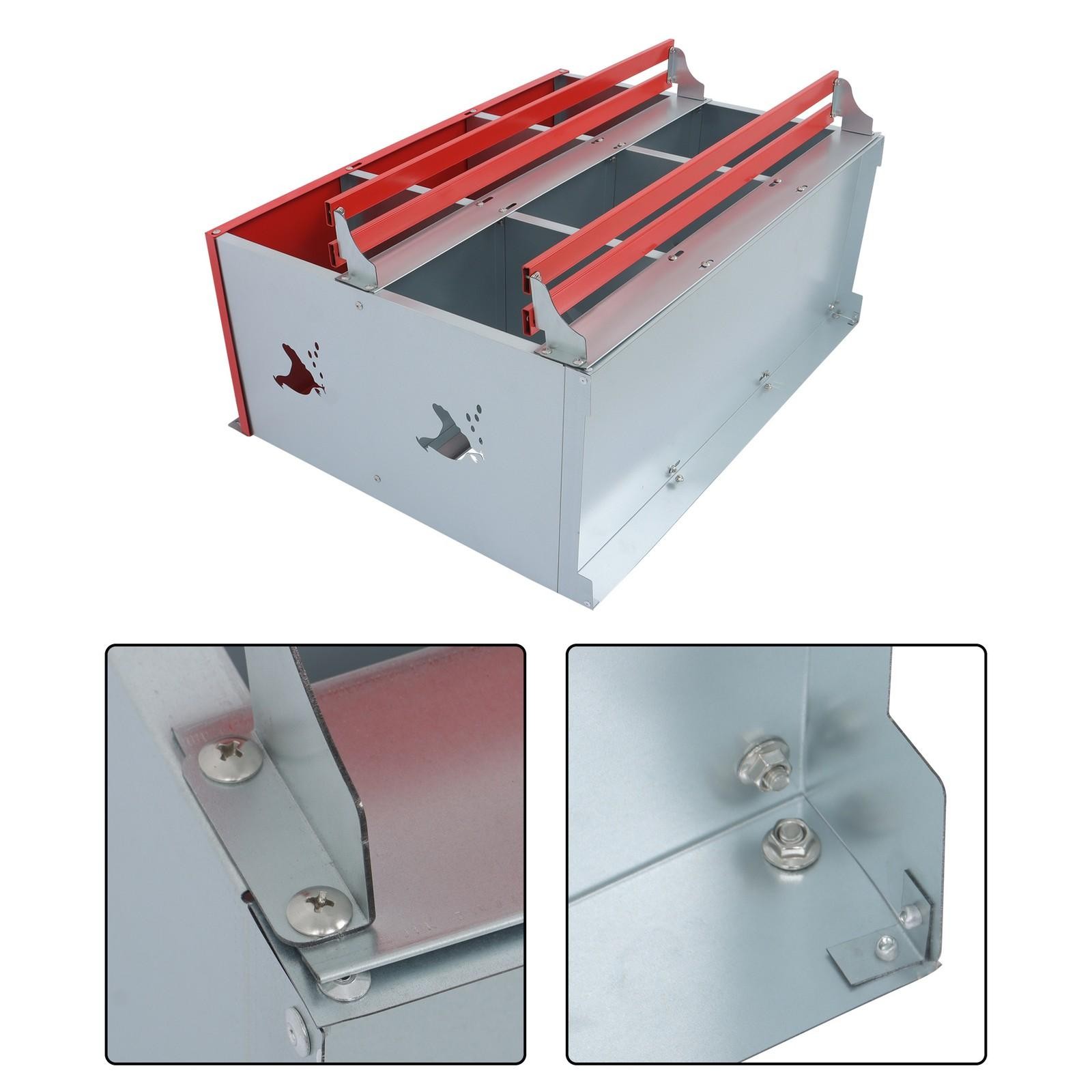 6 Compartment Heavy Nesting Box Chicken Nesting Box 6 Room Metal Nesting Red