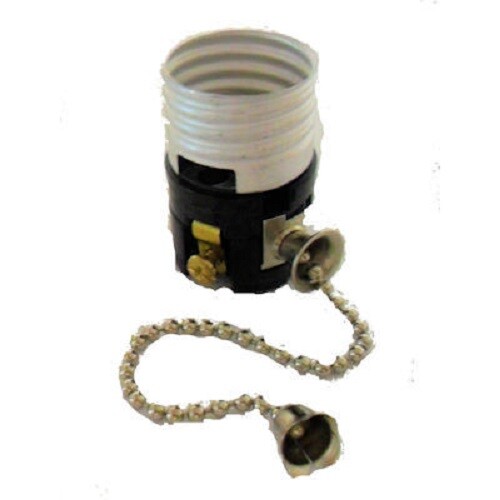 Lot of 10...Nickel Pull-Chain Off/On Interior Socket   TR-58