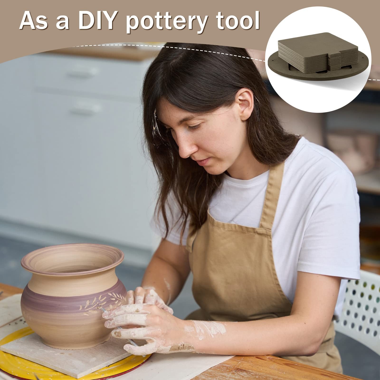 15 Pcs Bat for Pottery Wheel Adapter with Removable Inserts Pottery Bats for ...