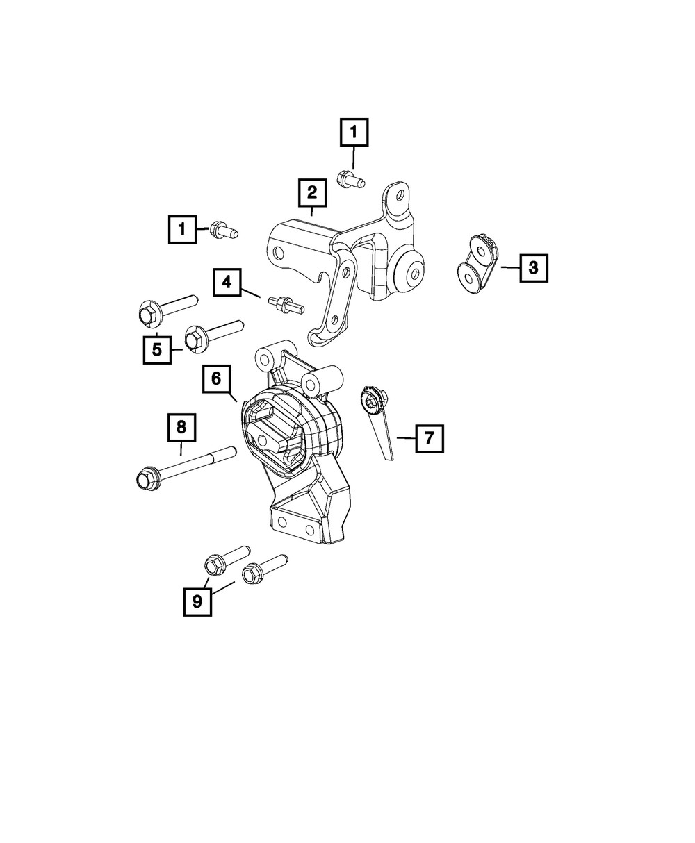 Genuine Mopar Engine Mount Bracket 05038876AA