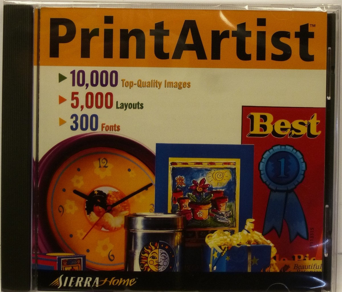Software PC Print Artist 10000 images 5000 layouts 300 fonts NEW SEALED Jewel