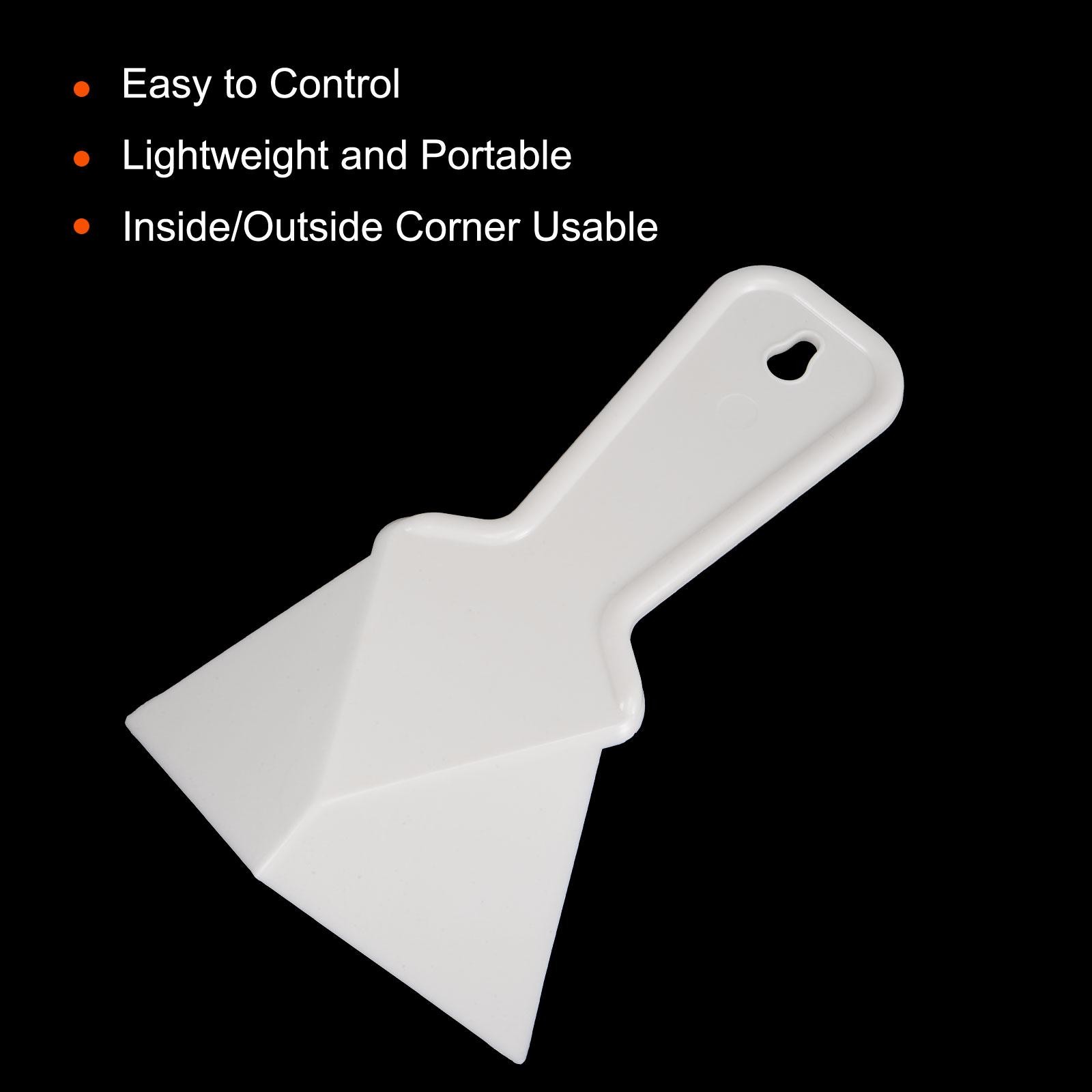 Inside Corner Trowel 4 Inch Plastic Drywall Corner Knife Tool, White 2pcs
