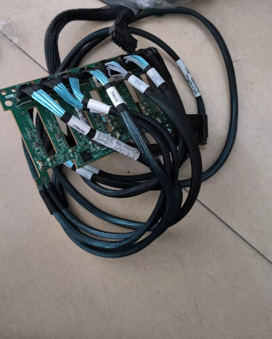Lenovo SR550 SR650 SR590 2.5 hdd NVME expansion backplane 01GV284 w/ 7 cables