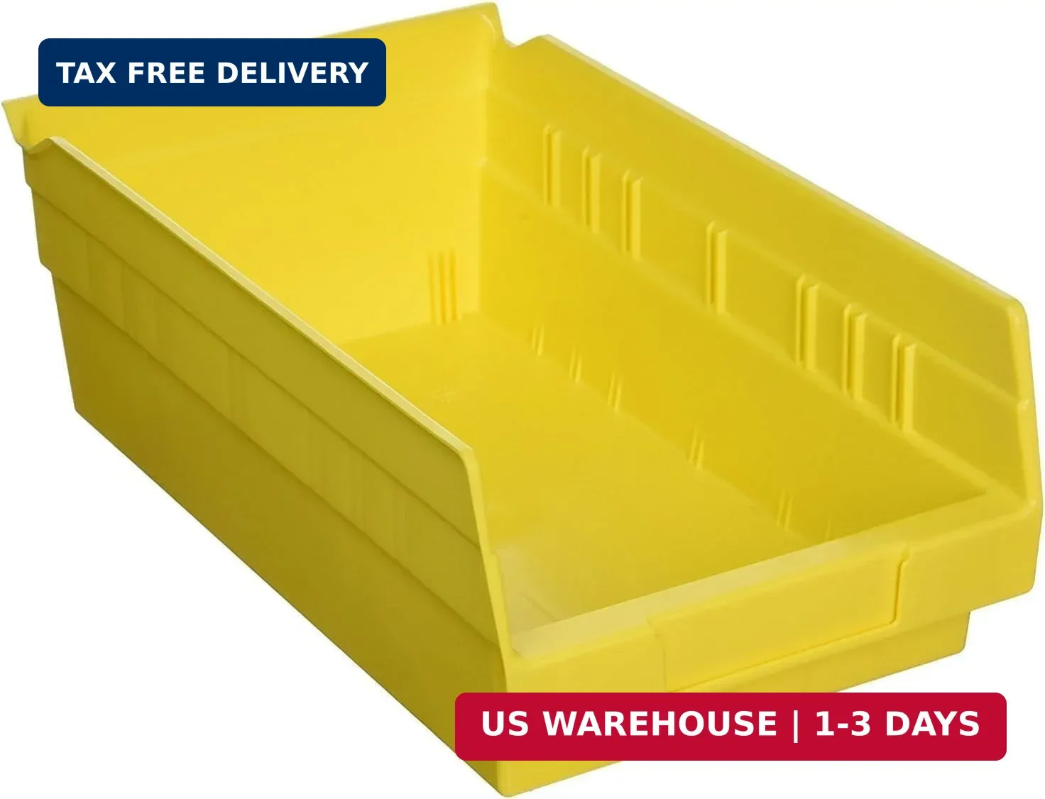30130 Plastic Shelf Bins, Heavy Duty Storage Bins for Garage, Closet, and Drawer