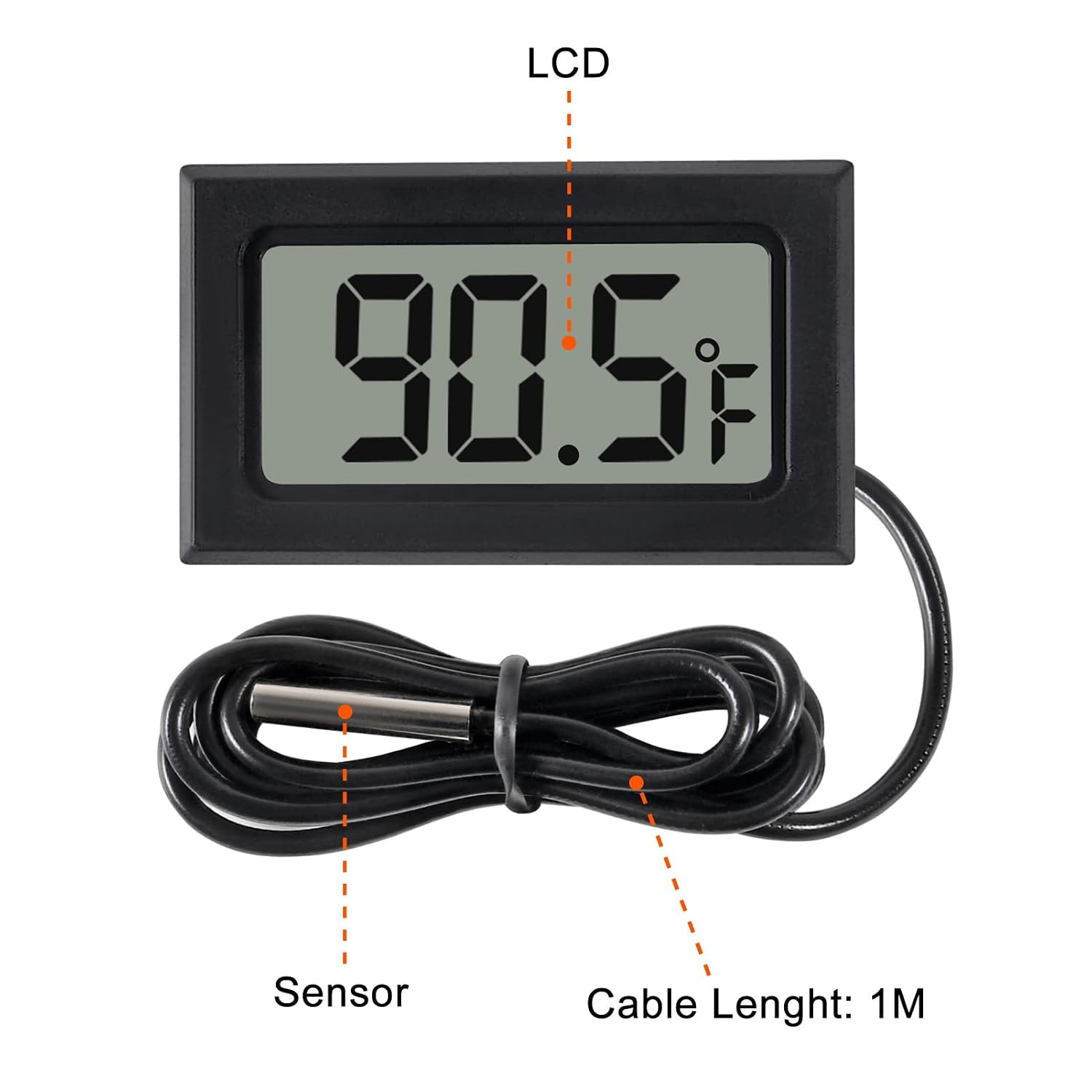 4Pack Digital LCD Thermometer Temperature Digital LCD Fridge Thermometer Water