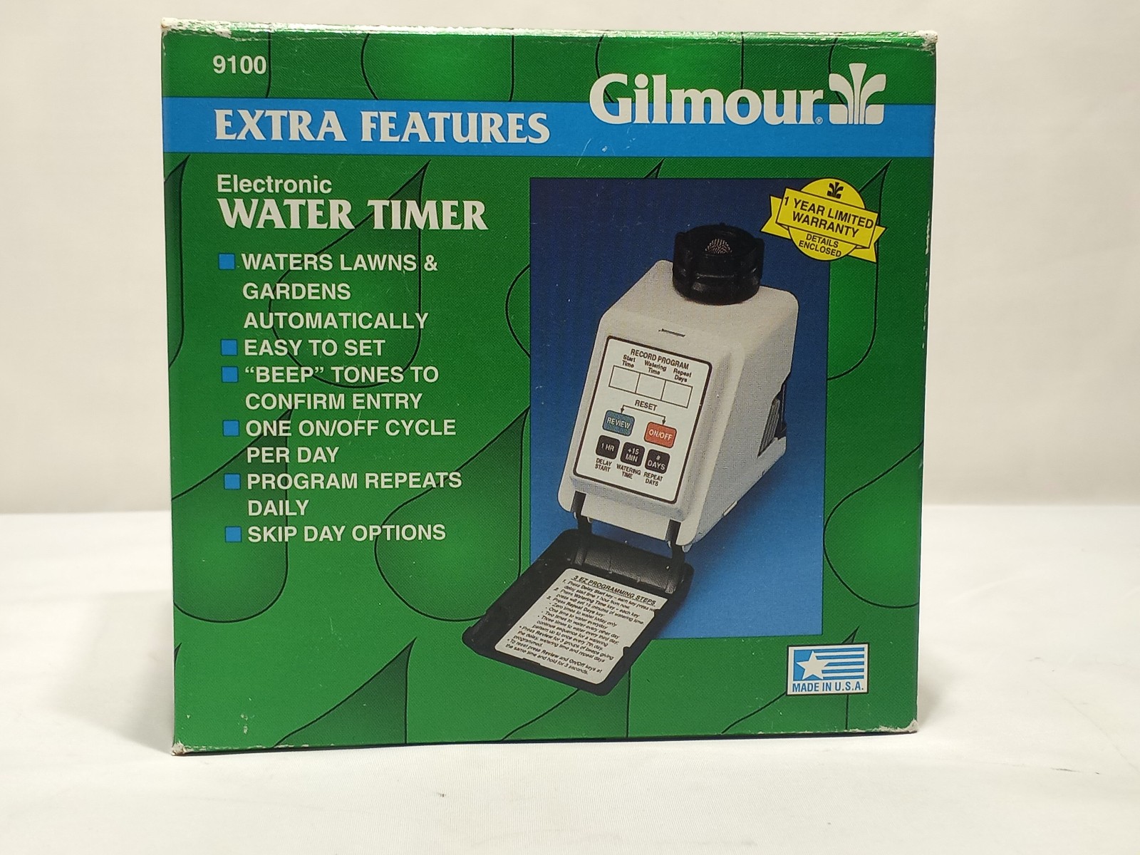 Gilmour Electronic Water Timer 9100 Automatic Grass Lawn Watering System