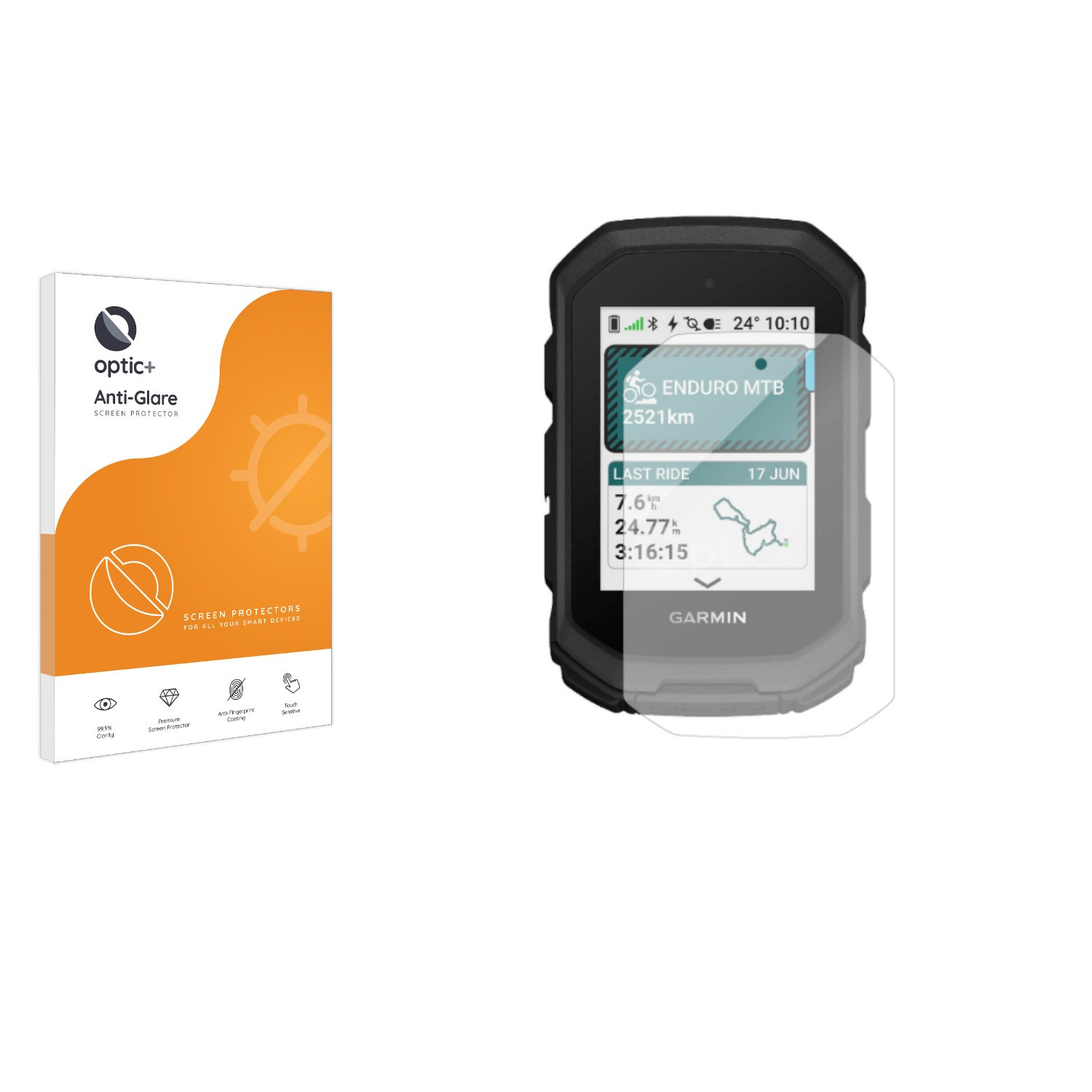 Optic+ Anti-Glare Screen Protector for Garmin Edge MTB