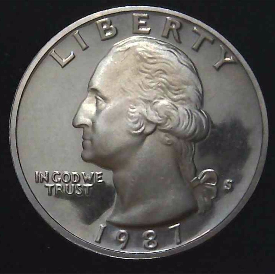 1987-S 25C Washington Quarter GDC Proof CN CLAD 25sh0606-2