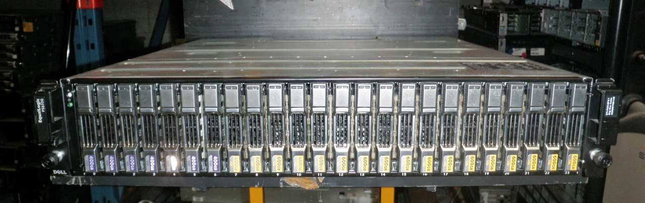 Dell EqualLogic PS6100XS SAN-7x 400GB SAS SSD + 17x 600GB 10K SAS-Hybrid-iSCSI