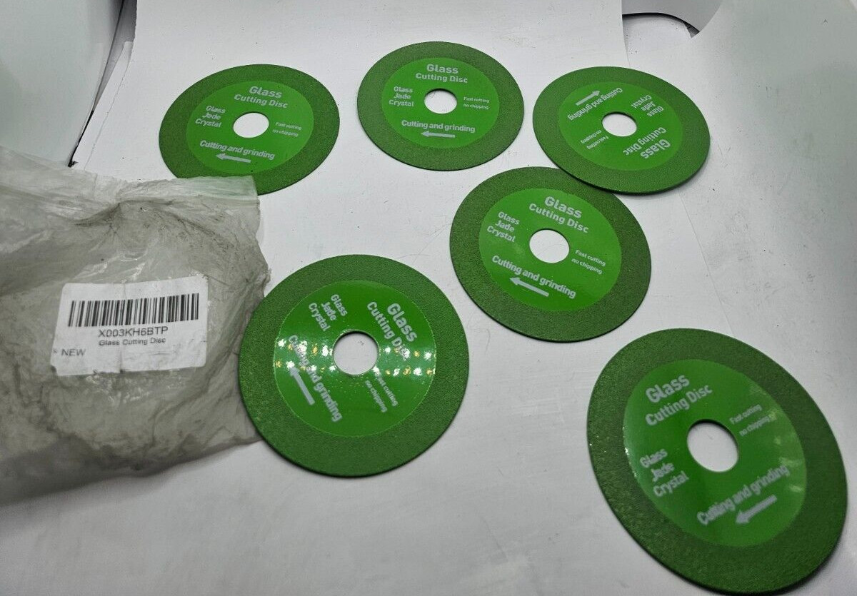 (QTY 6) Glass Ceramic Cutting Grinding Disc Saw Blade Wheel for Angle Grinder