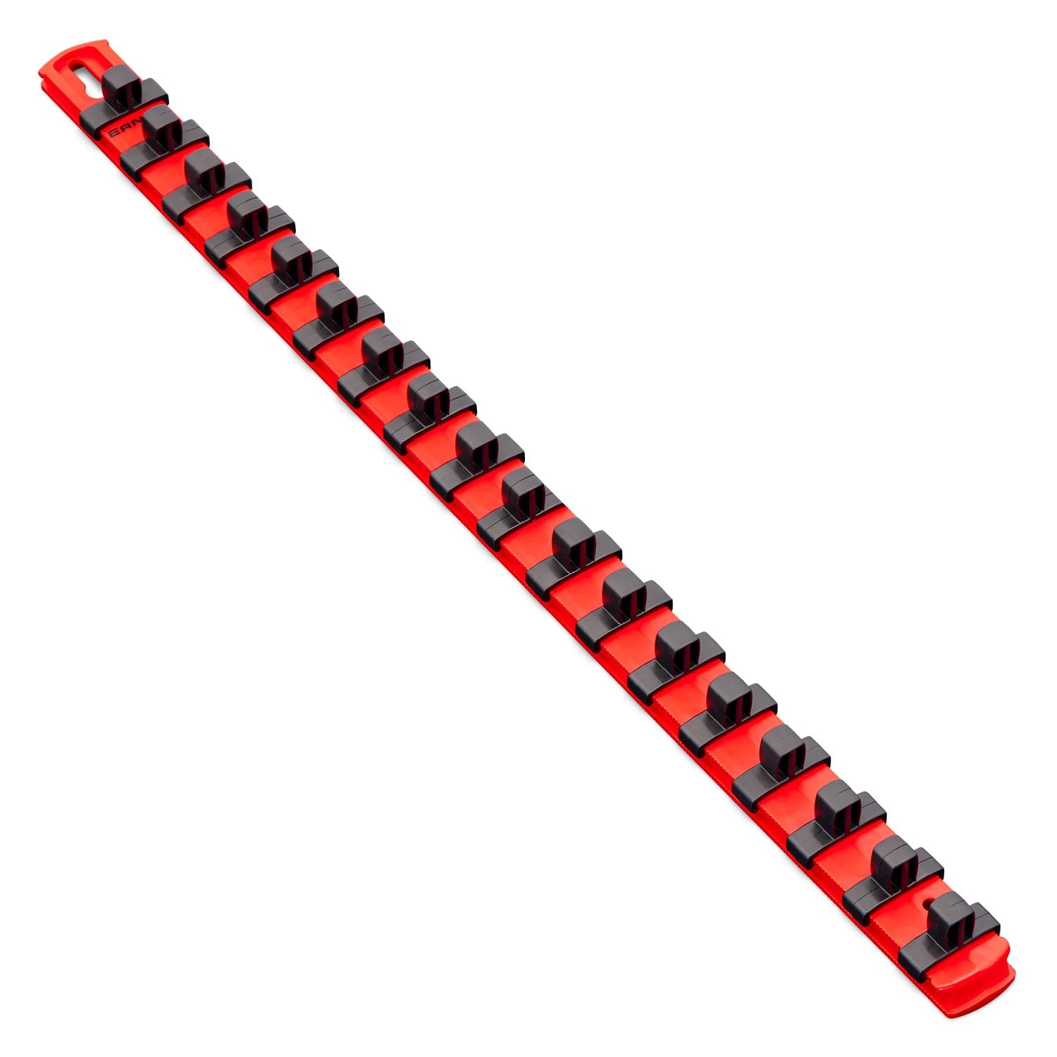 ERNST 18-Inch Socket Rail Organizer with 18 3/8-Inch Dura-Pro 3/8-Inch, Red