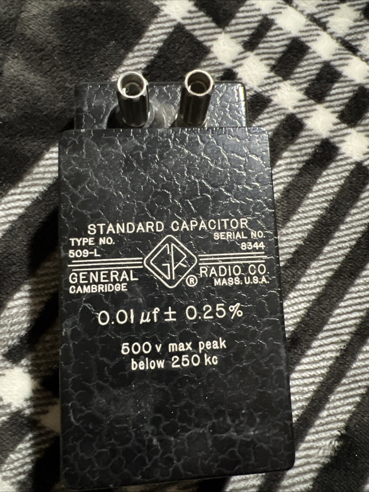 GenRad 509-L Standard Capacitor .01uf +/-.25%