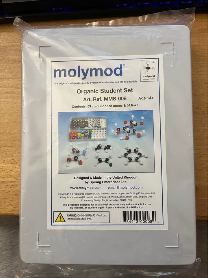 NEW Molymod Organic Student Set MMS-008 Molecular Model Kit (Factory Sealed)