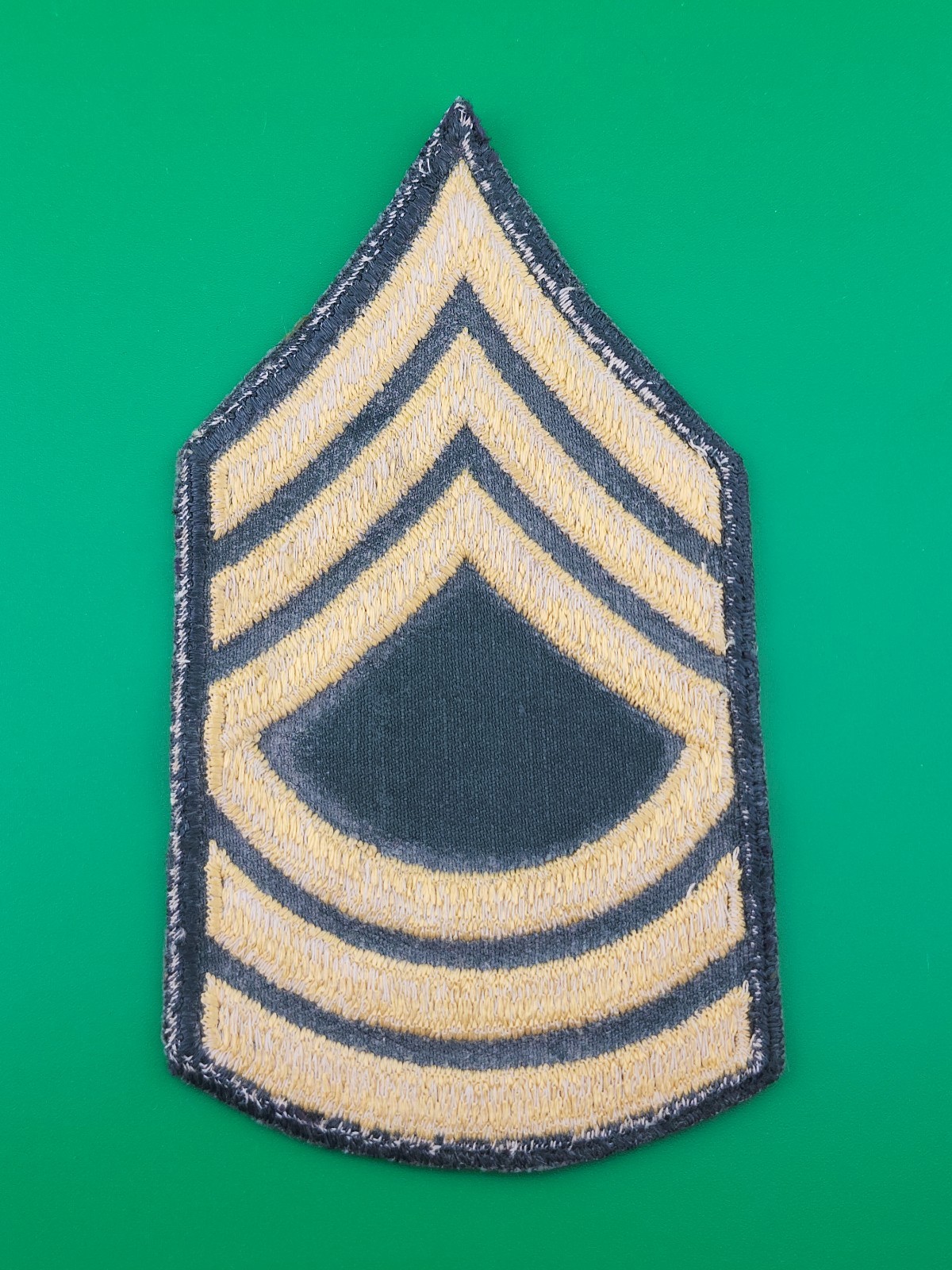 US Army Master Sergeant Patch Green & Yellow