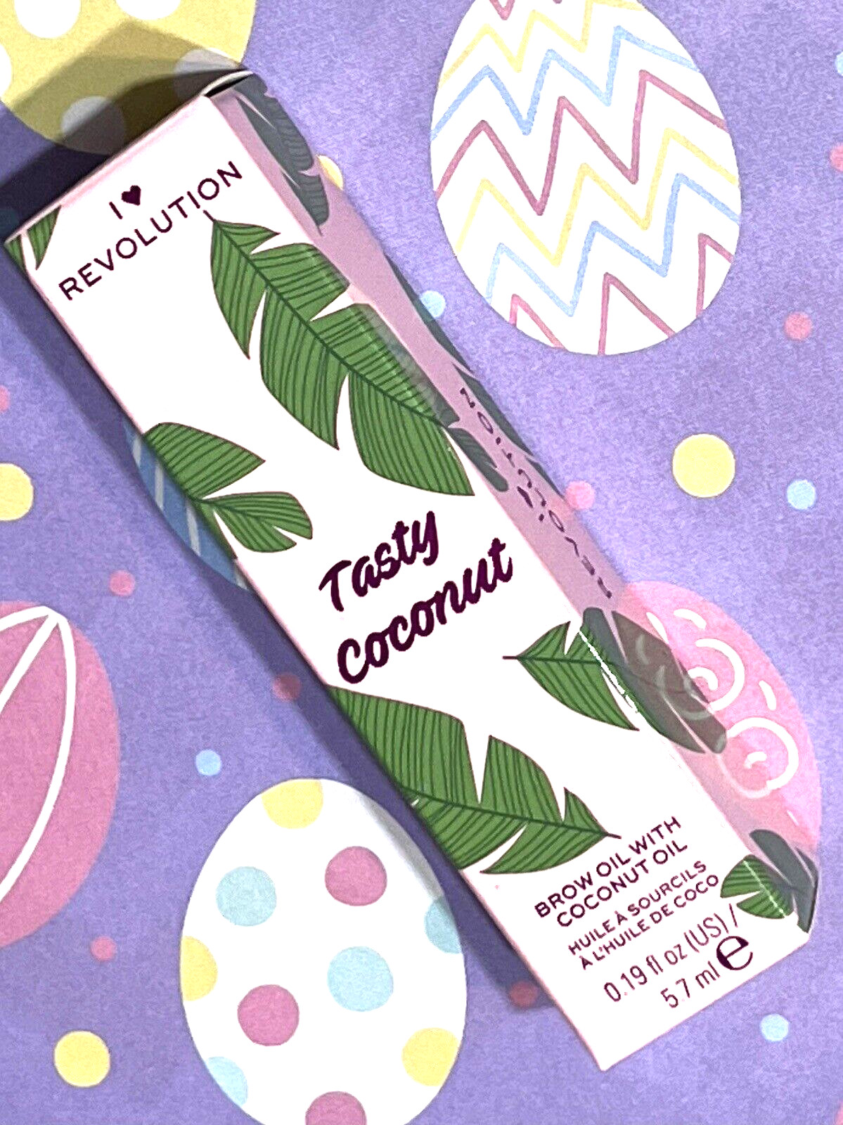 I Heart ❤️ Revolution TASTY COCONUT Brow Oil with Coconut Oil *RARE SEALED BOX*