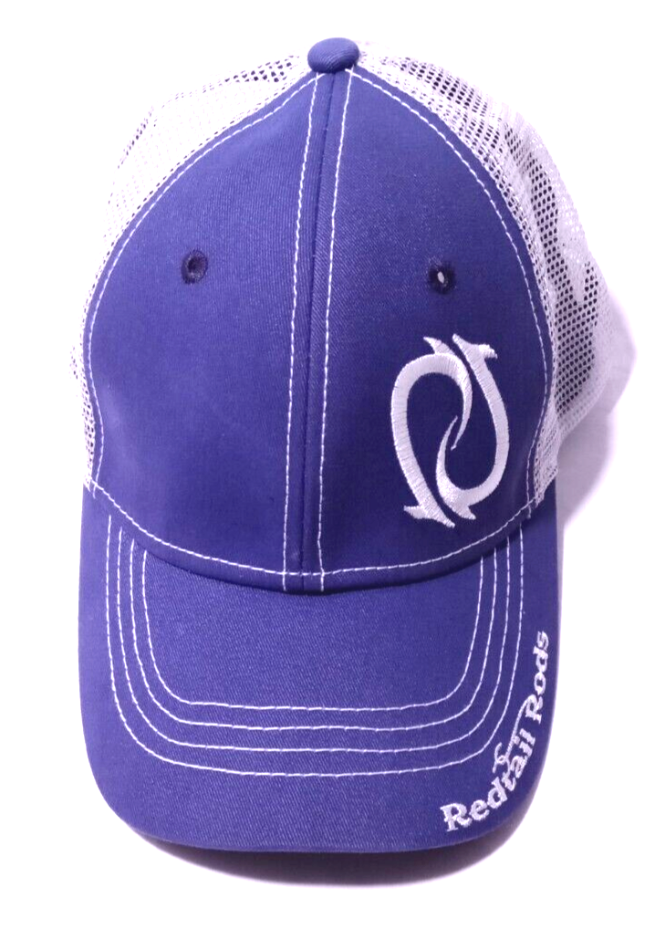 Redtail Rods Hat Cap Adjustable Purple Mesh Back Snapback Embroidered Canvas