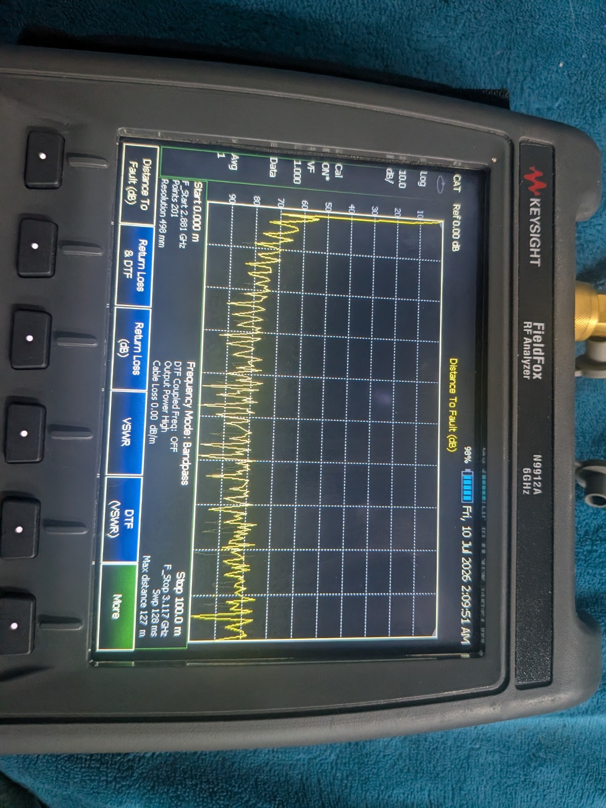 Keysight Agilent Fieldfox N9912A Spectrum Analyzer Generator VNA Meter Cpu2 Cald