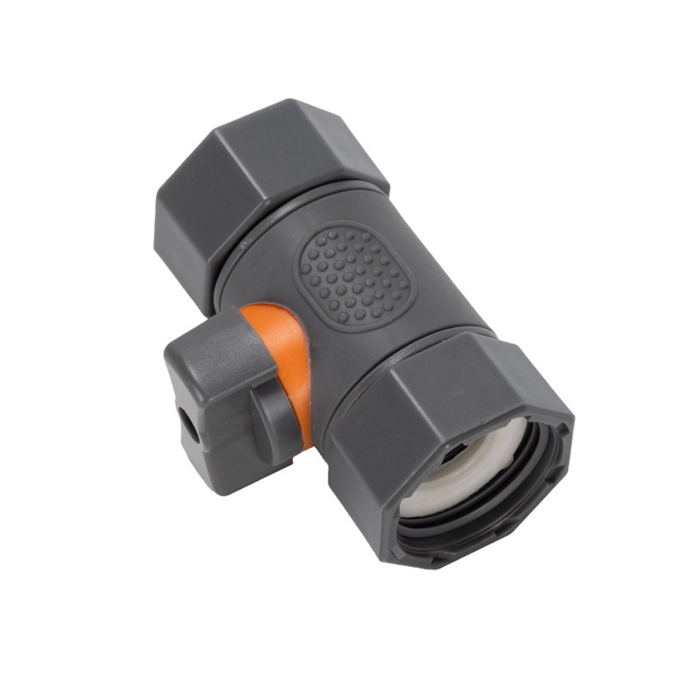 Dual Threaded Connector with Built in OnOff Valve for Garden and Industrial Use