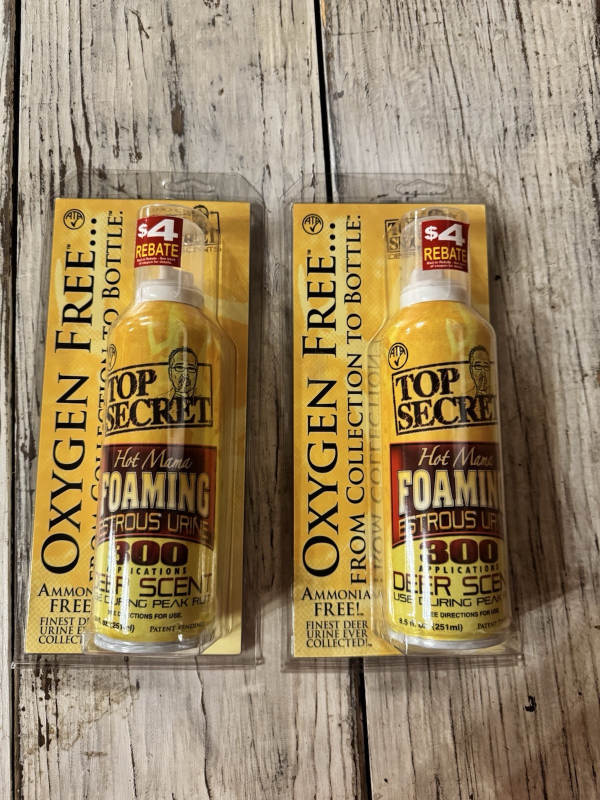 Lot of 2 Estrous Urine Hunting Foaming, 8.5 oz, 300 Applications Top Secret