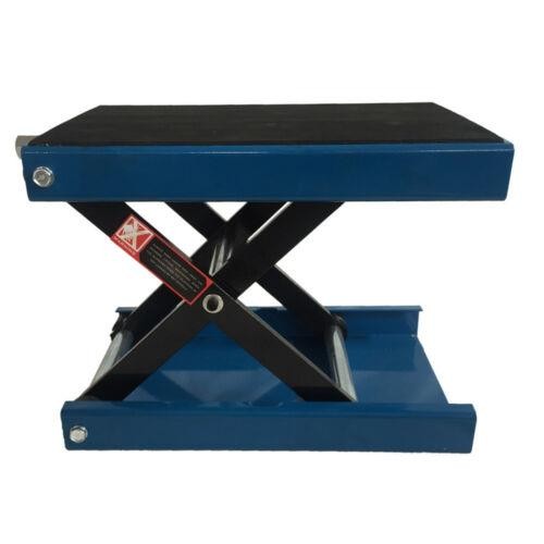 1100LBS X Dirt Bike ATV Scissor Jack Center Lift Crank Repair Stand HD Blue