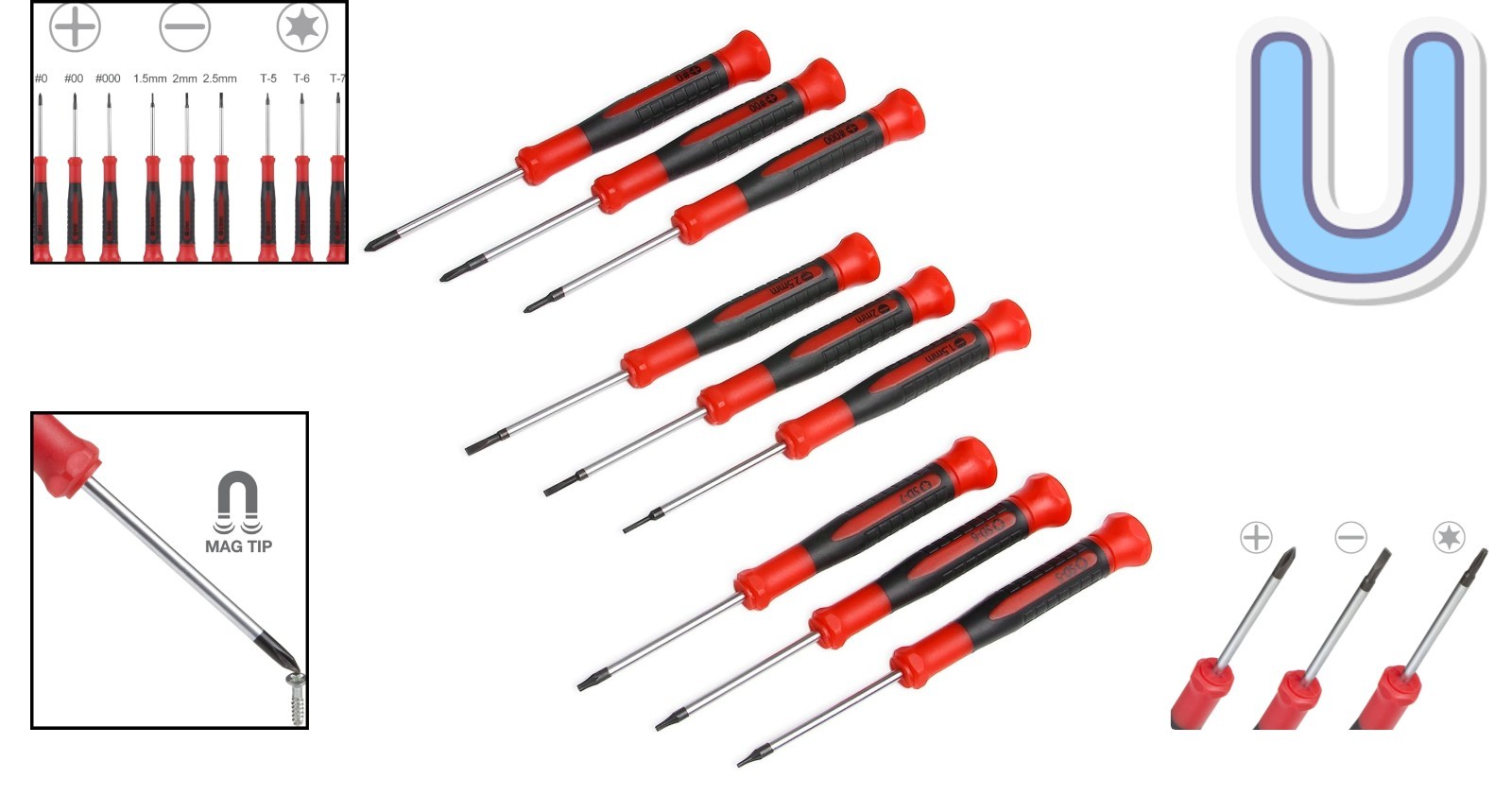 9-Piece Precision Screwdriver Set | Durable Chrome Vanadium with Magnetic Tips