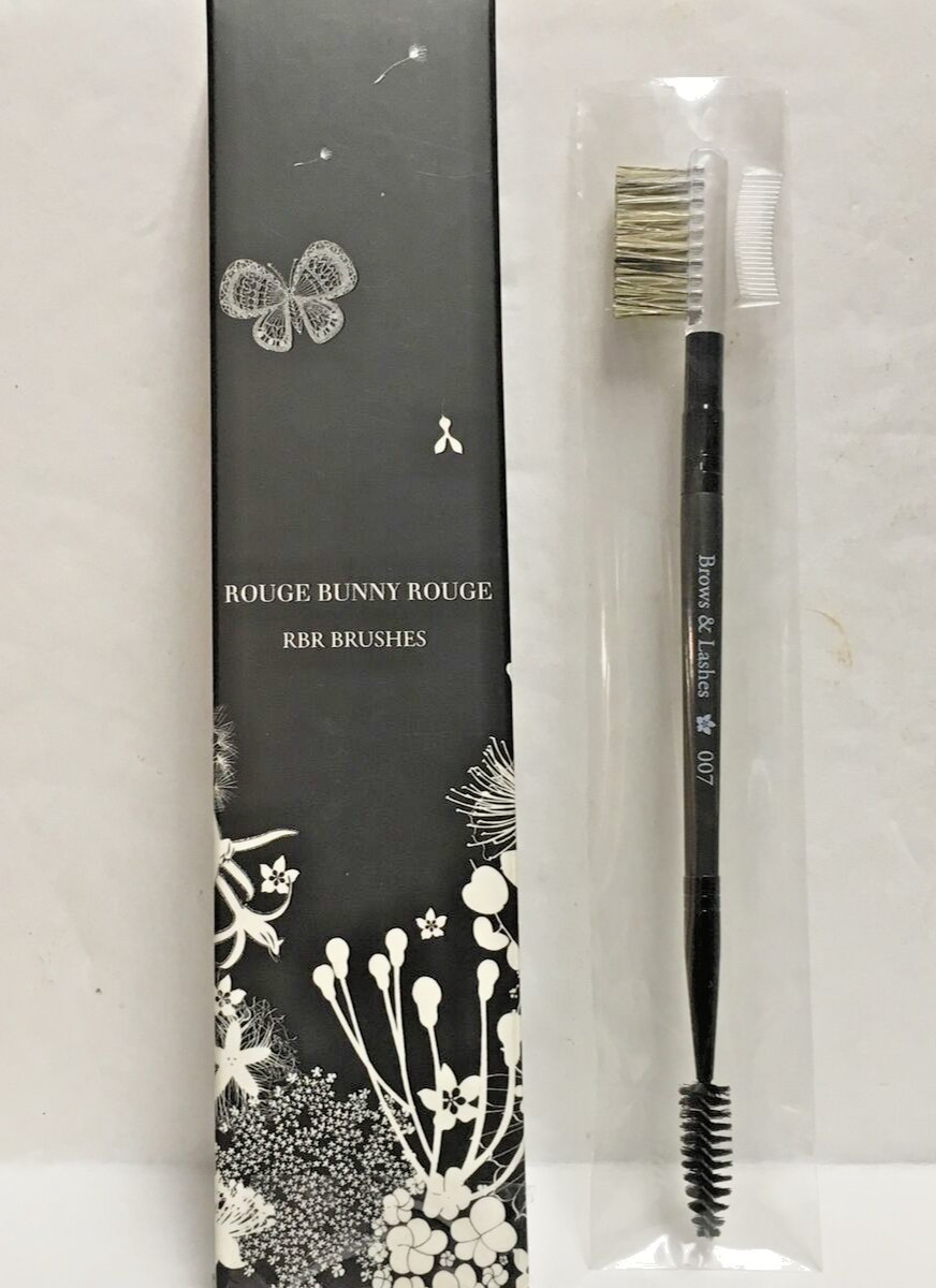 Rouge Bunny Rouge Brows & Lashes, Eyebrow Brush Comb Mascara Wand 6.5"  #007 NIP
