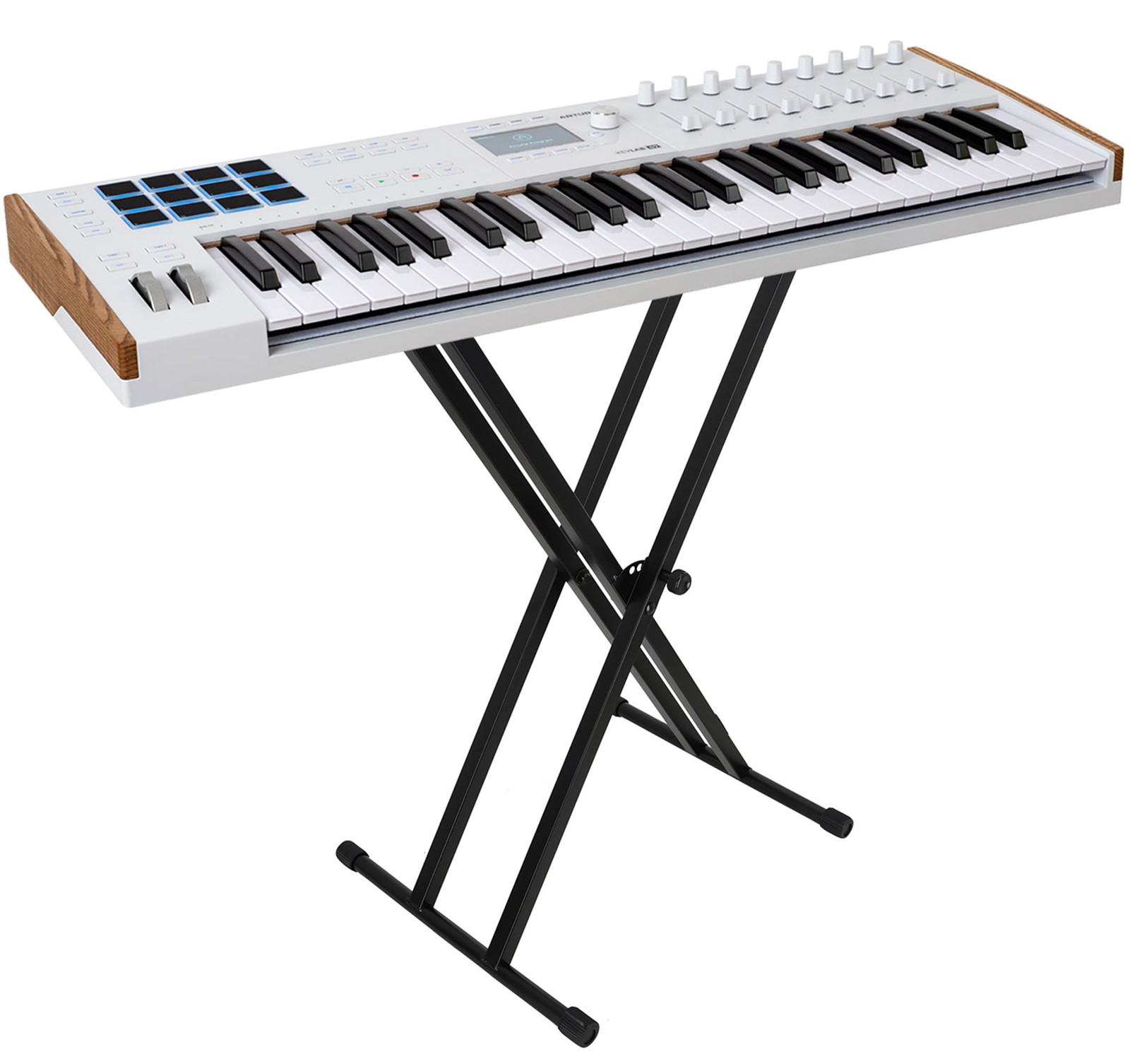 Arturia KEYLAB 49-Key Mk3 White USB Midi Keyboard Controller+On-Stage X-Stand