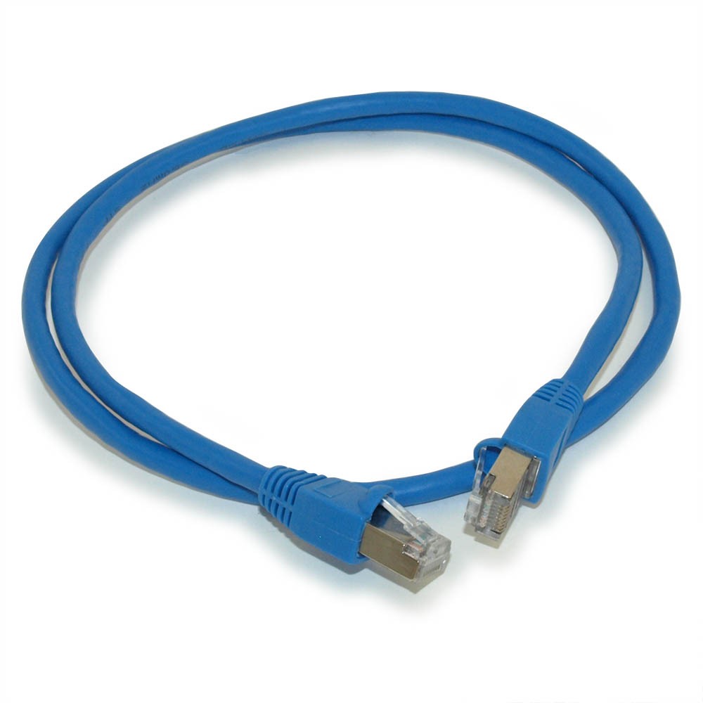 3ft Cat5E SHIELDED Ethernet RJ45 Patch Cable Stranded Snagless Booted BLUE