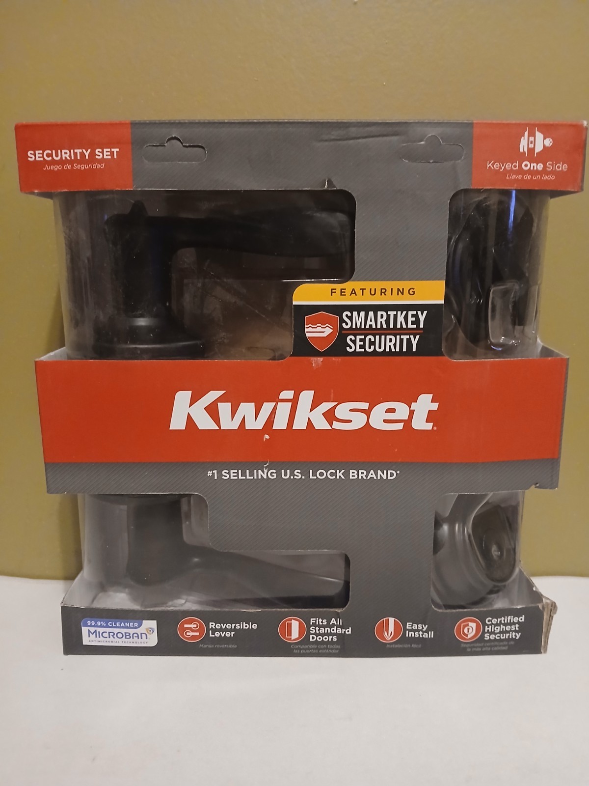 Kwikset Tustin Keyed Entry Lever Door Handle/ Deadbolt Venetian Bronze 99910-041
