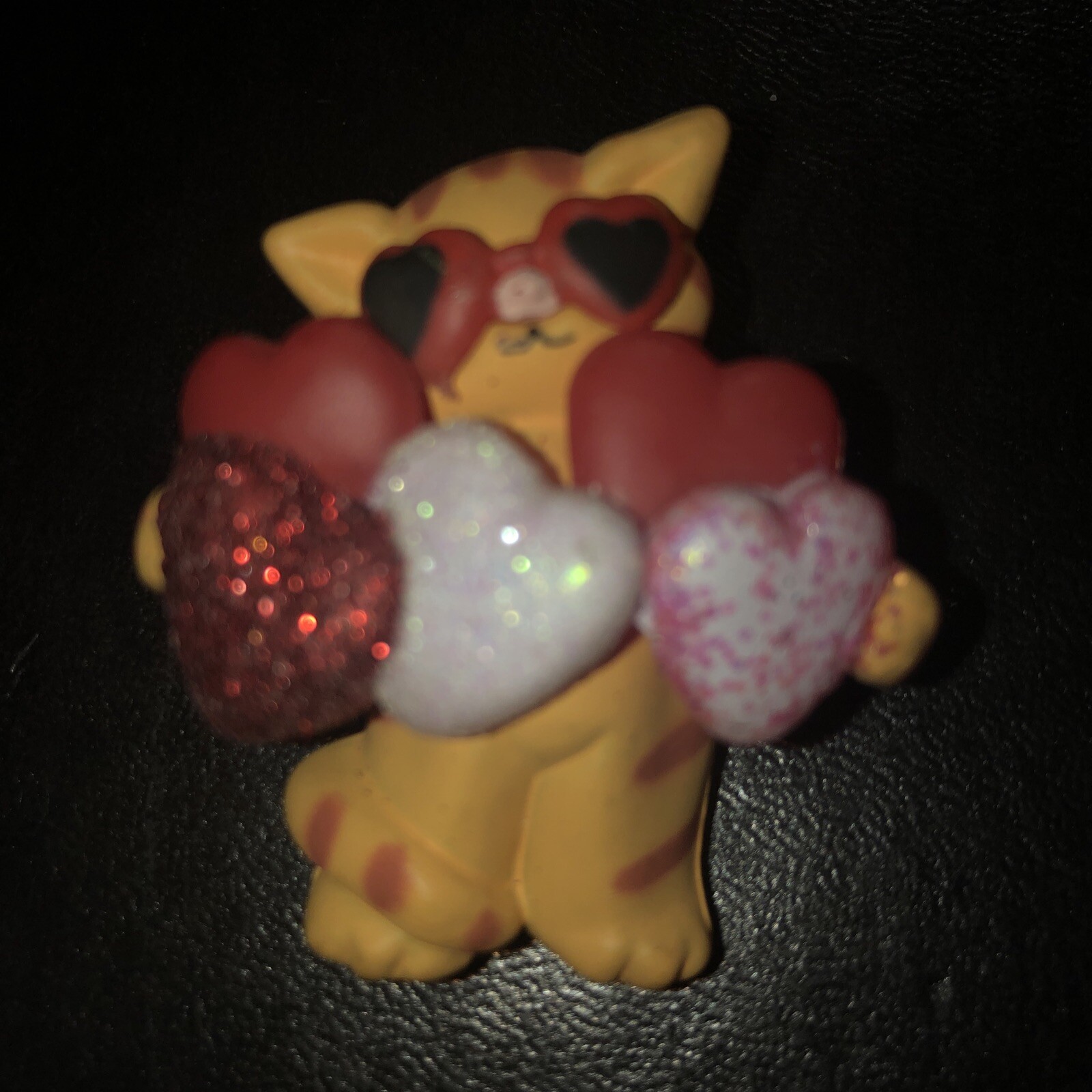 Cool Cat Valentines pin yellow tiger cat S2jb fun world Div Lehman