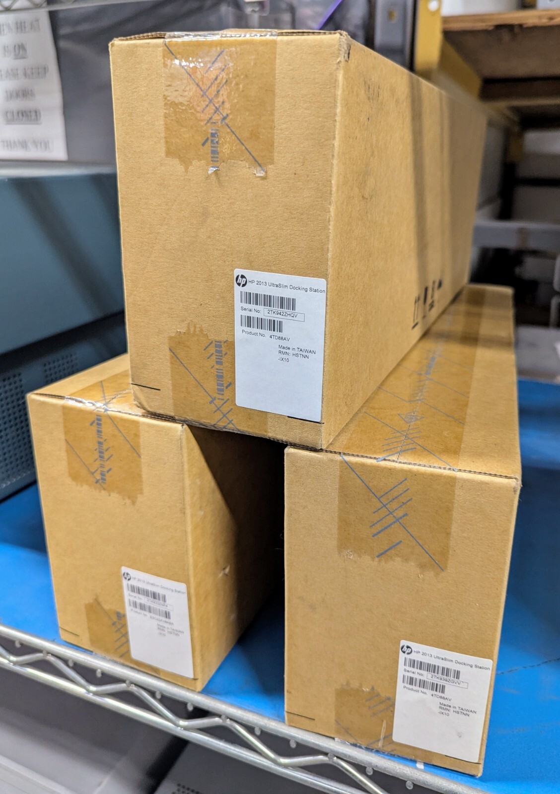 Lot of 3 HP UltraSlim 2013 Docking Station D9Y32AA#ABA HSTNN-IX10 65W AC  Sealed