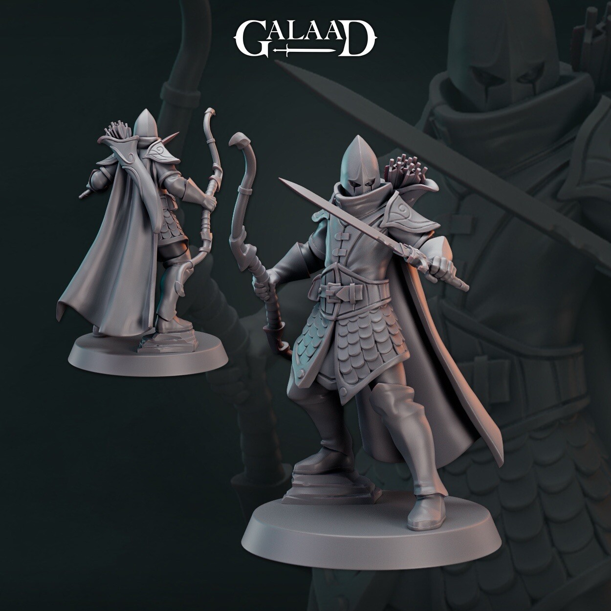 Elf Warrior 1, Galaad Miniatures, DND, Elf Ranger
