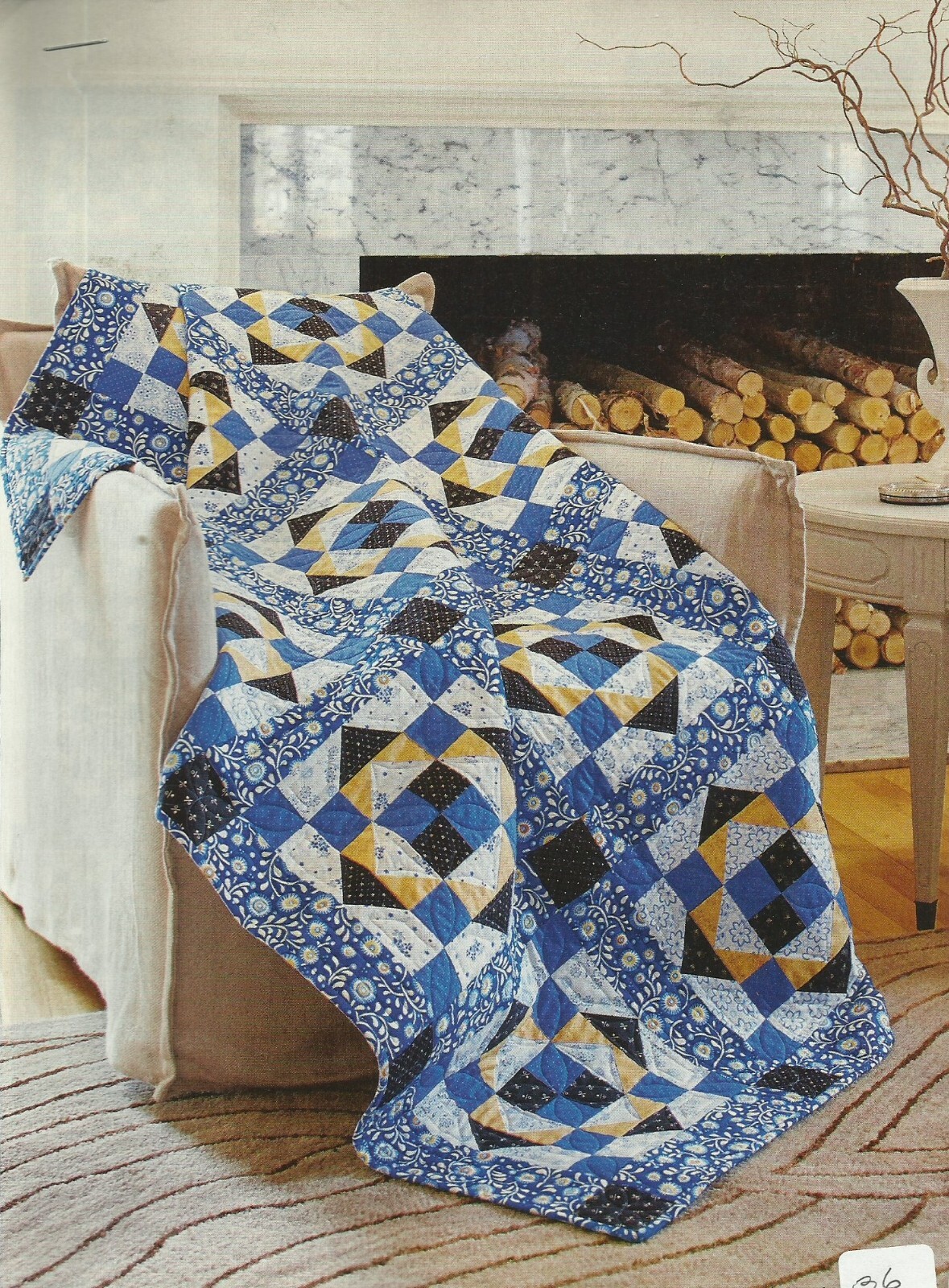 B0265 PRUSSIAN BLUE QUILT PATTERN/INSTRUCTIONS